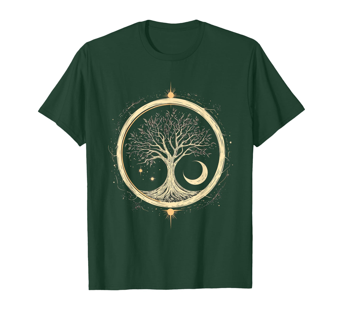 Tree of Life Odin Northman Norse Mythology sun and moon T-Shirt