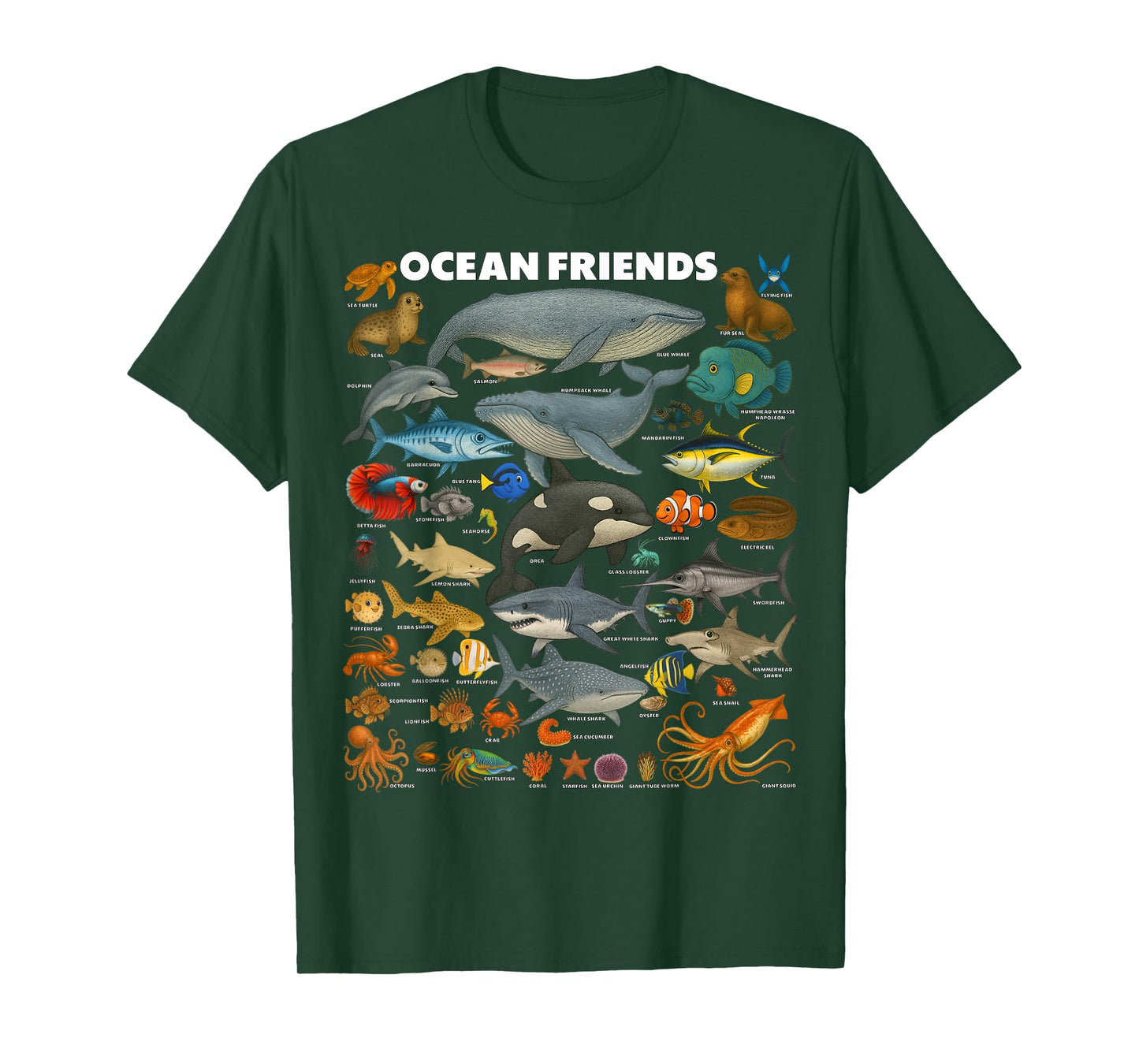 Ocean Friends: Amazing Sea Life for Kids from Tiny to Giant T-Shirt