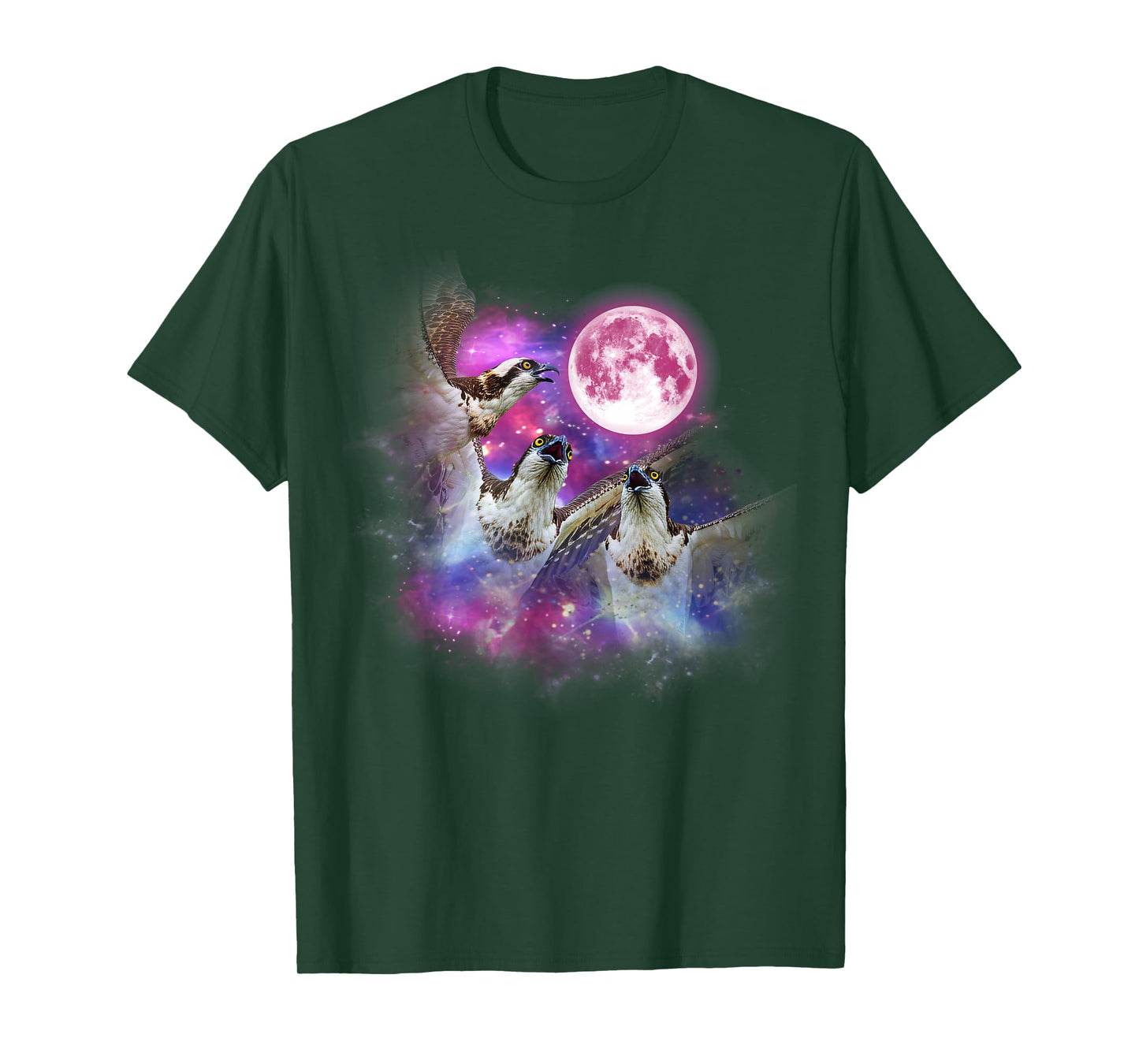 Osprey Howling At The Moon Wildlife colorful T-Shirt