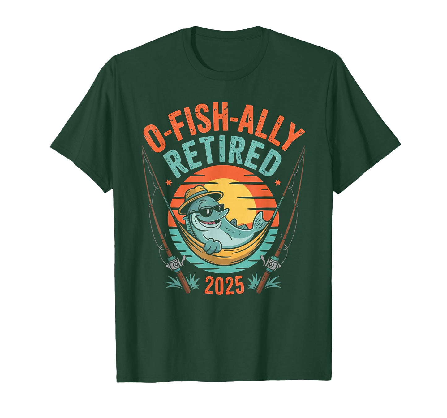 O-Fish-Ally Retired 2025 Funny Retirement Design T-Shirt