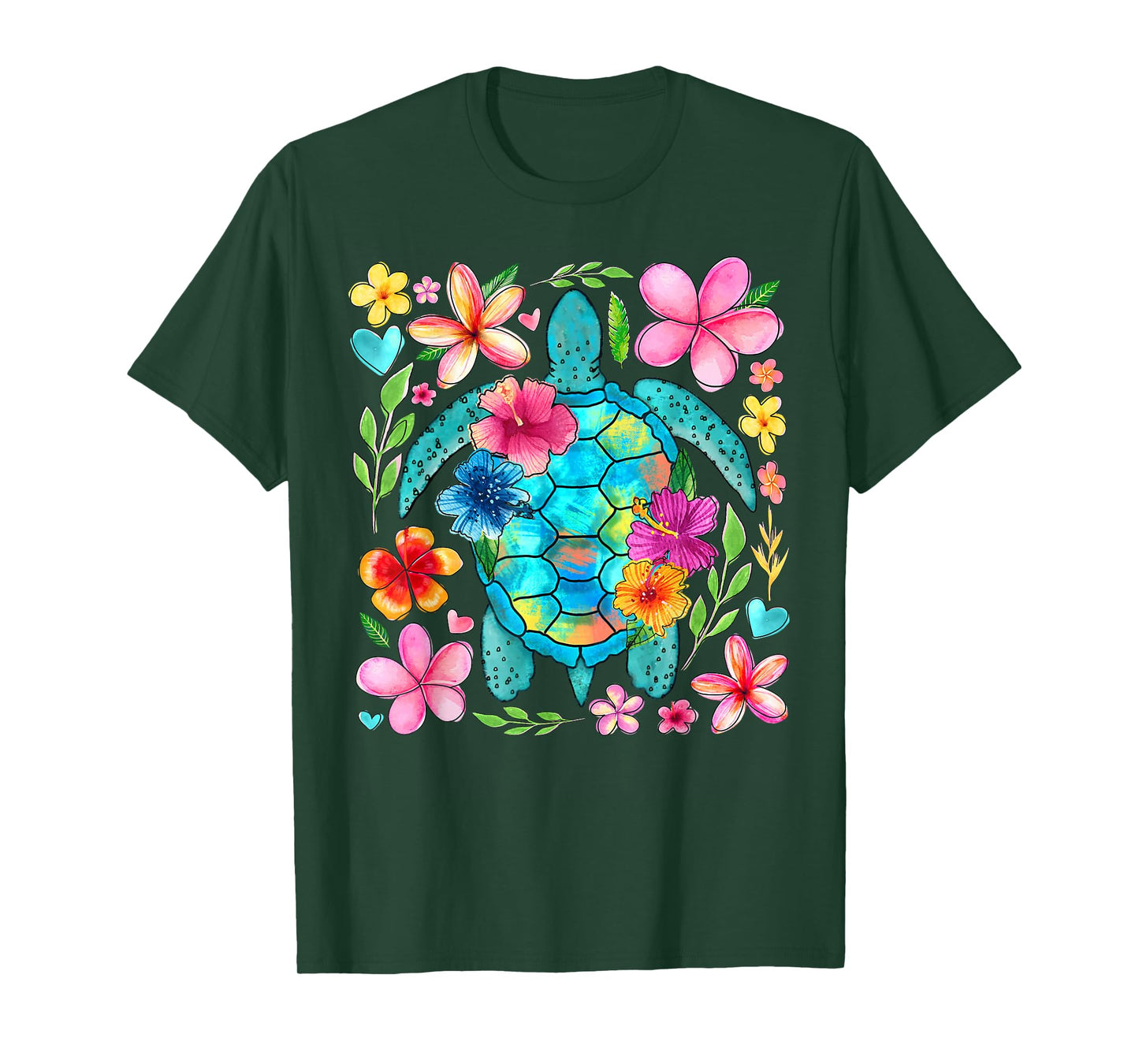 Boho Floral Turtle Save The Sea Turtle Ocean Animals T-Shirt