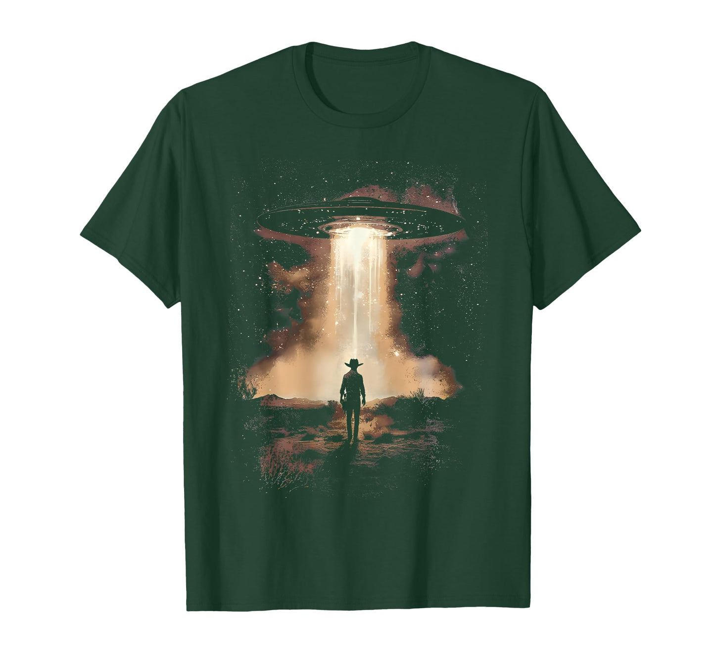 UFO Cowboy Retro Western Country Vintage Rodeo Wild West T-Shirt
