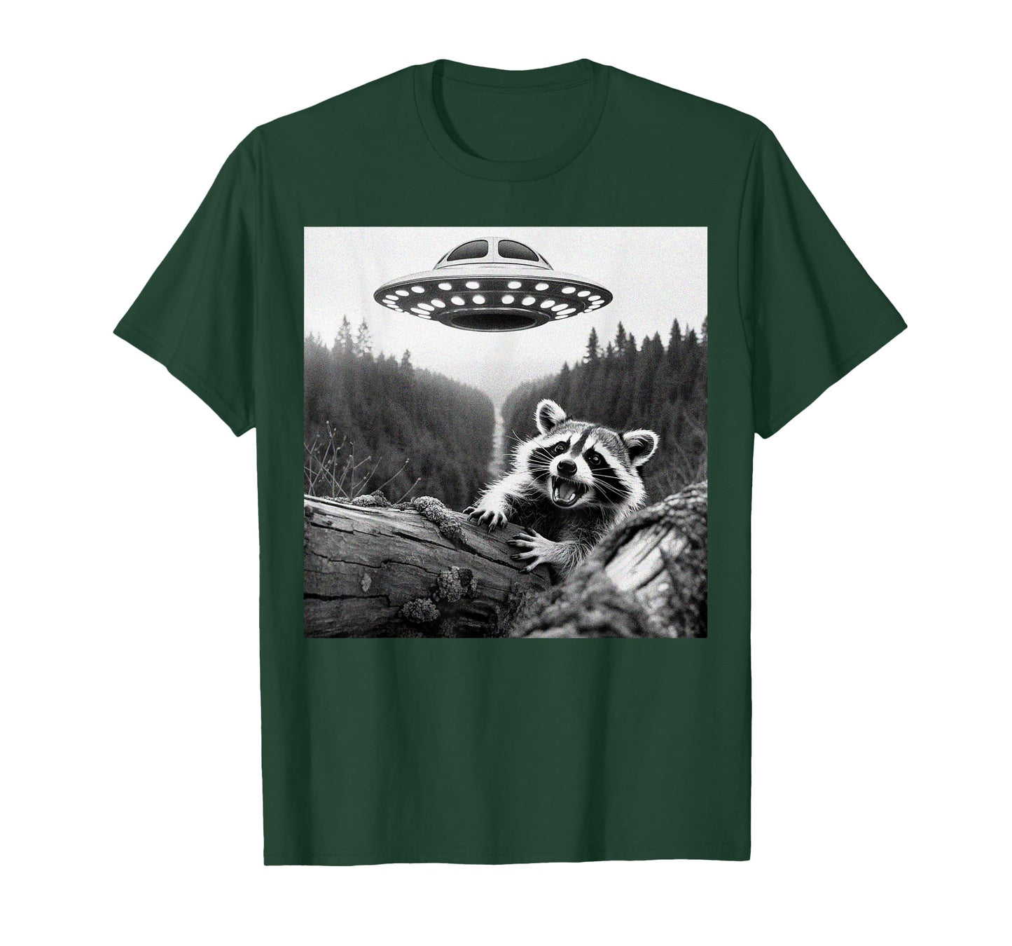 Raccoon Evades UFO Abduction T-Shirt