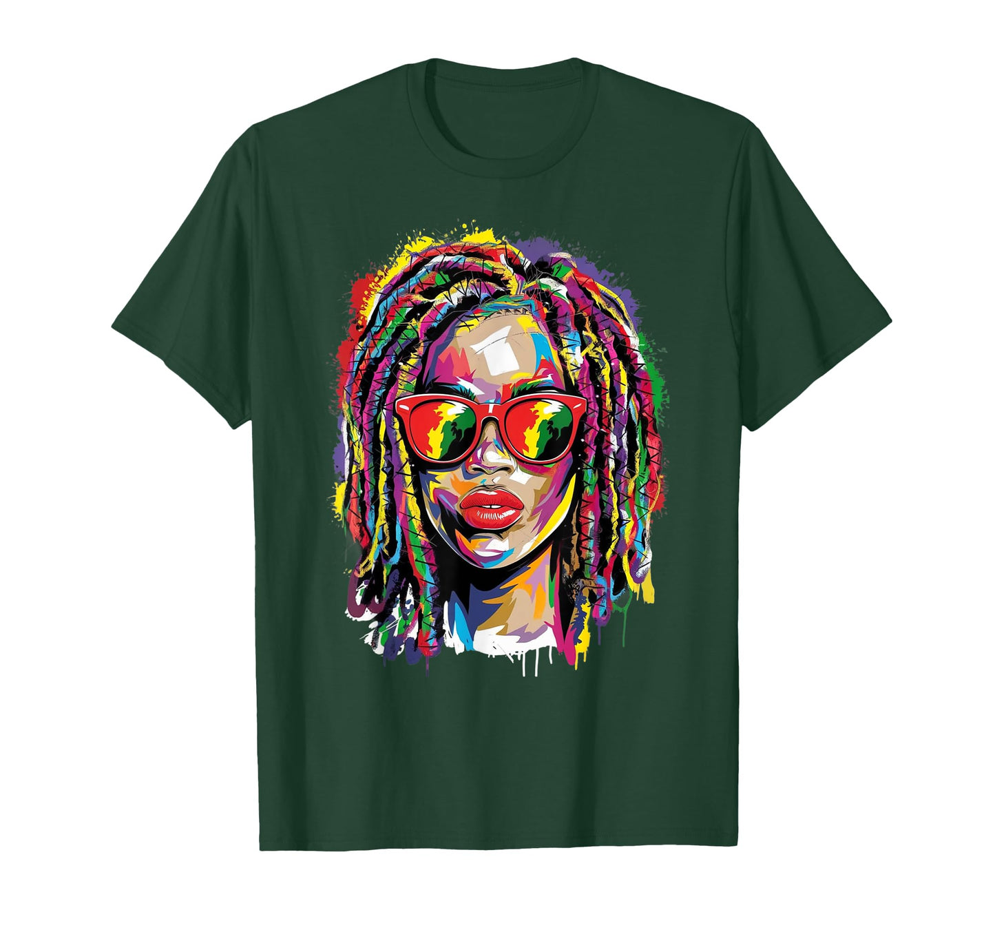 Loc'd and Dope Black History American Afro Girl Motivation T-Shirt