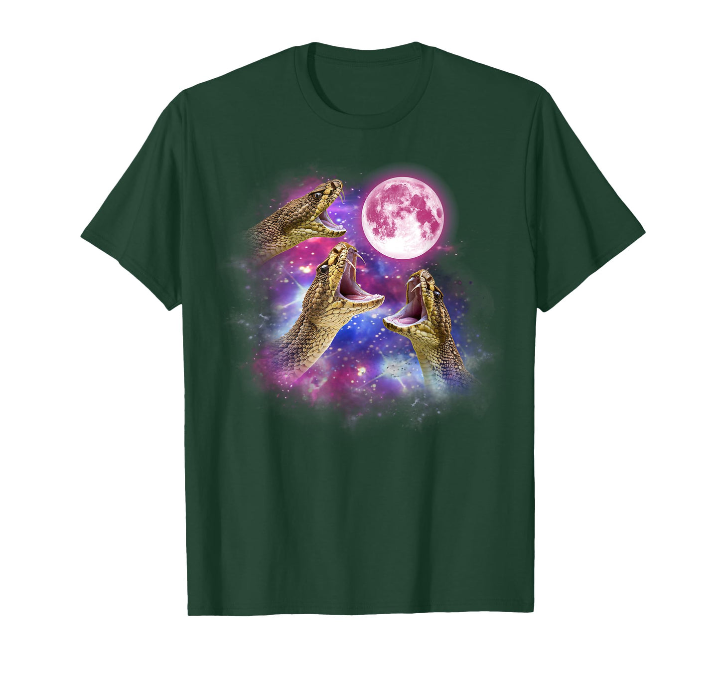 Rattlesnake Howling At The Moon Wildlife colorful T-Shirt