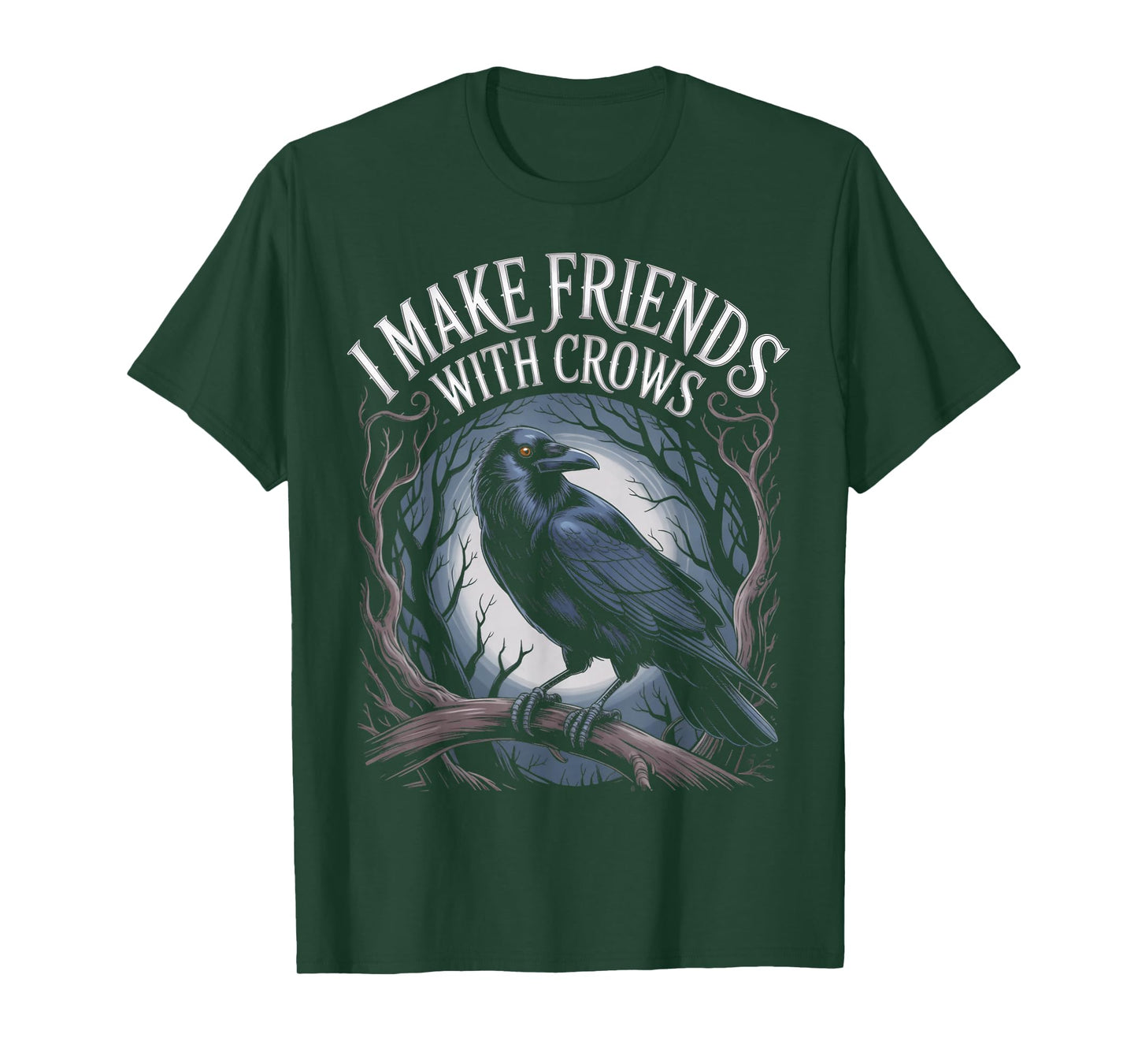 Friends with Crows Animal Gothic Birds Animal Funny Crow T-Shirt