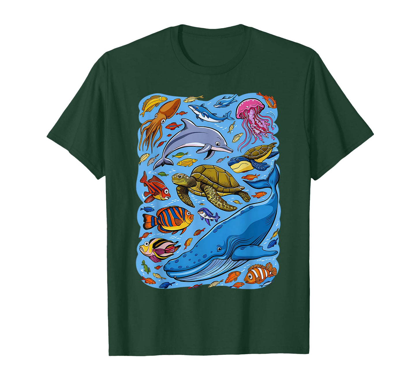 Sea Creature Animal Marine Ocean Life Kids Boys Teens T-Shirt