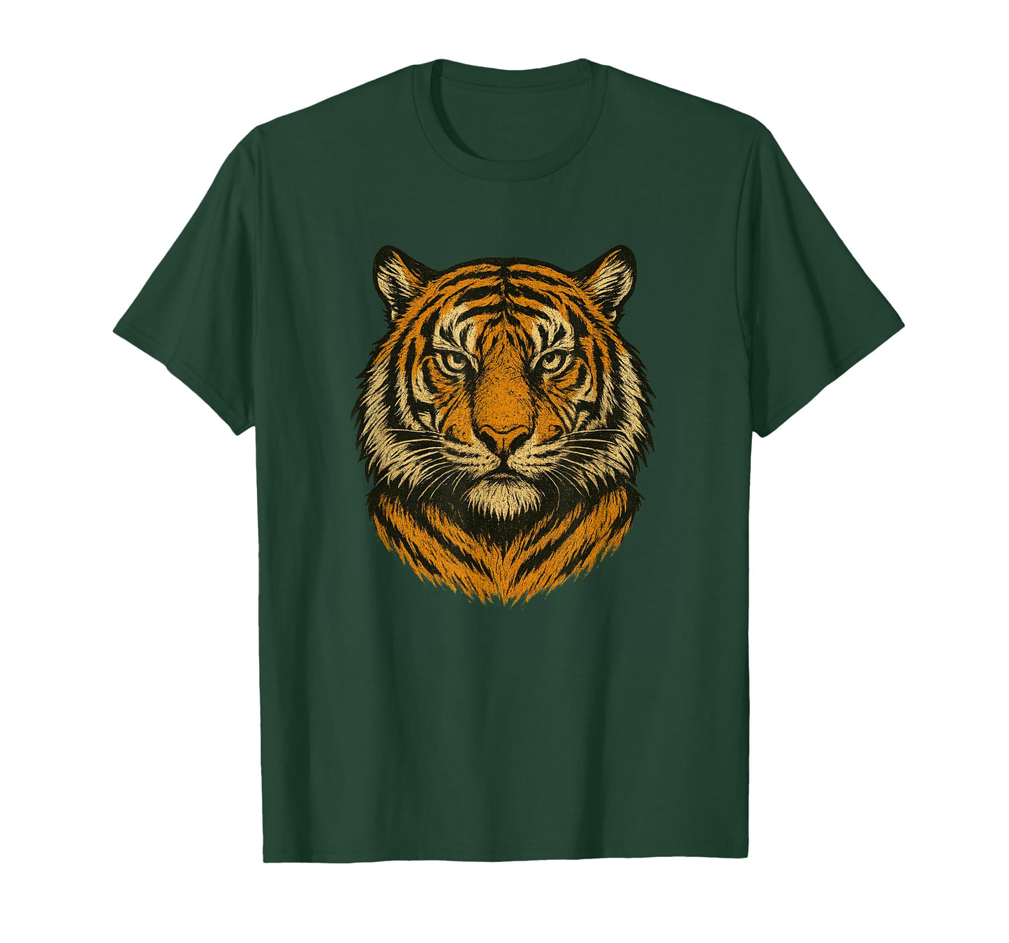 Vintage Tiger Head Graphic Art Shirt for Wildlife Lovers T-Shirt