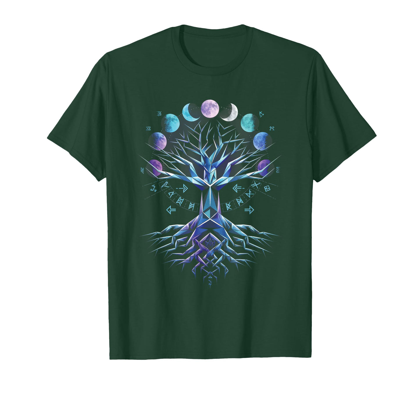 Yggdrasil Norse Tree Life Phases Viking T-Shirt
