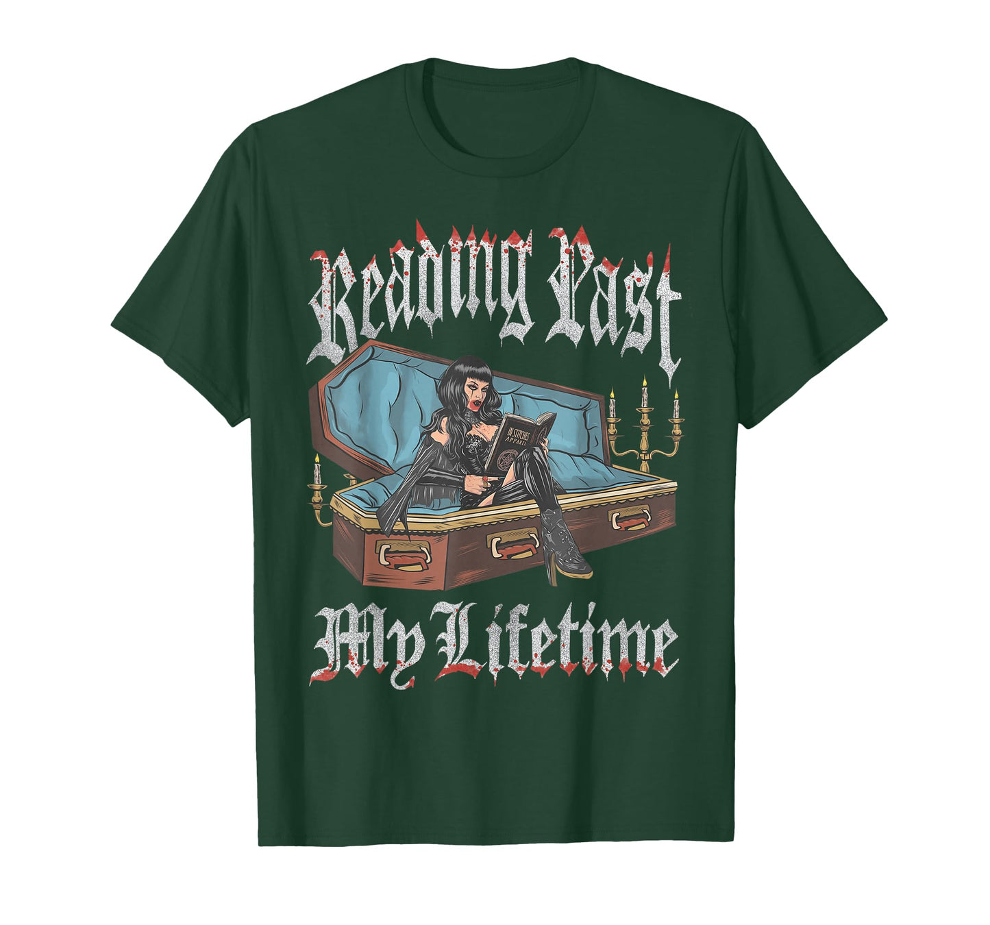 Vintage Retro Reading Past My Lifetime Graphic Tee T-Shirt