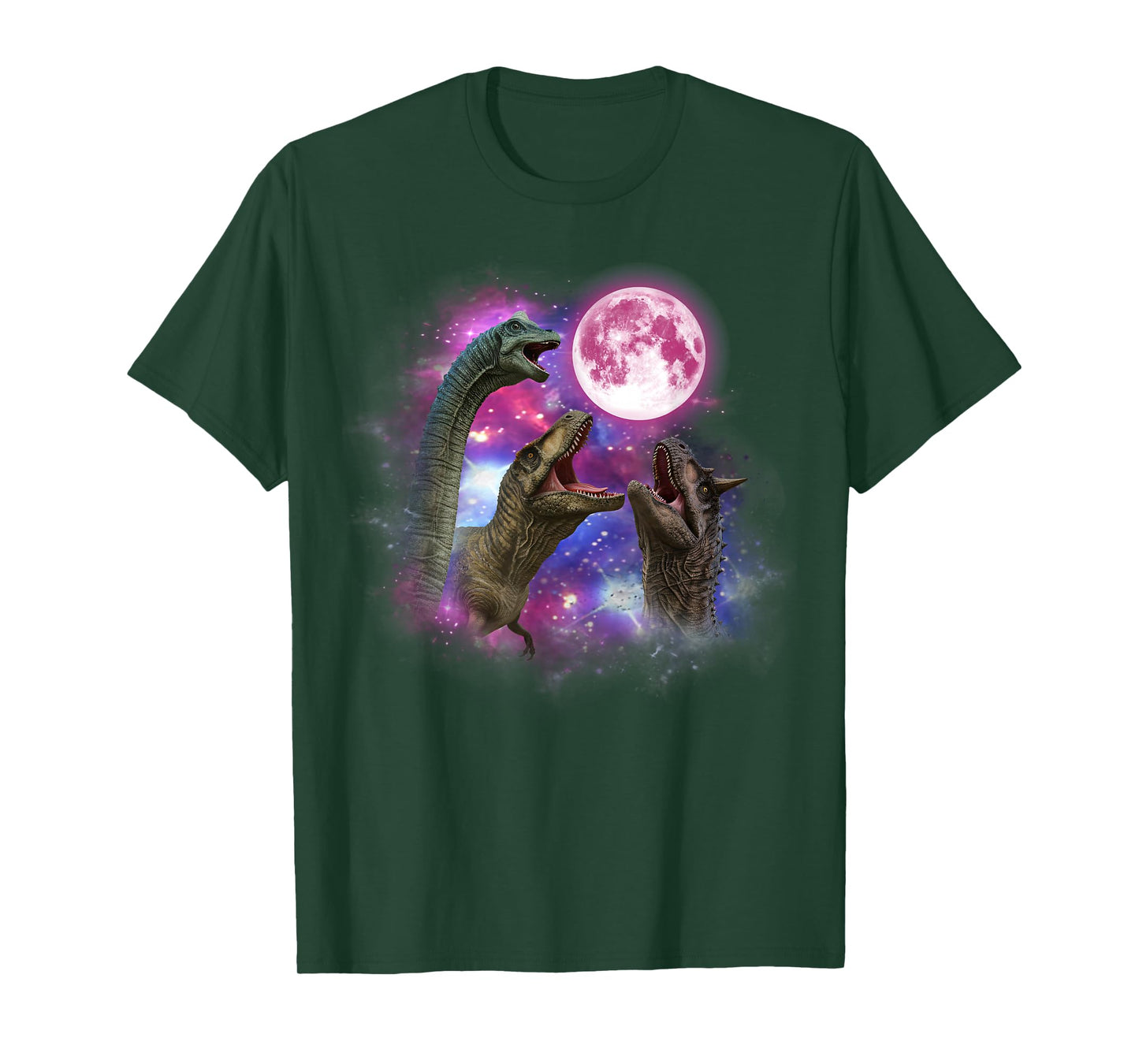 Dinosaur Howling At The Moon Wildlife colorful dinosaurs T-Shirt