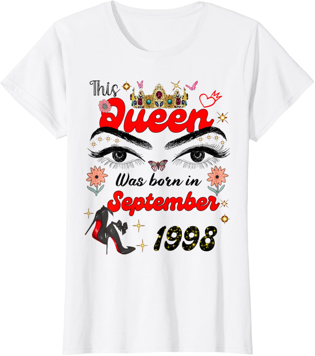 This Queen Was Born in September 1998 September birthday T-Shirt