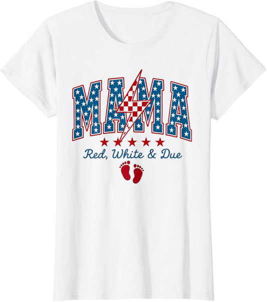 4th Of July Pregnancy Announcement American Mama Mom To Be T-shirt