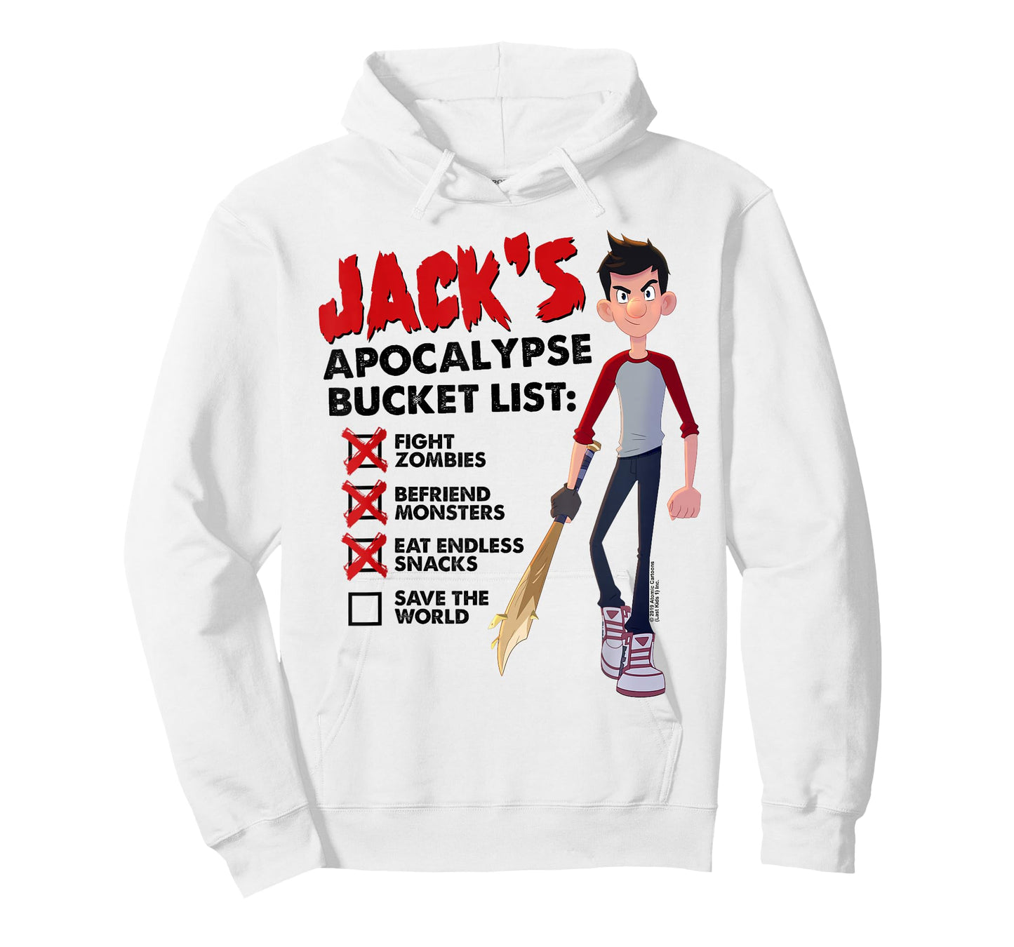 The Last Kids on Earth Jack's Apocalypse Bucket List T-Shirt - Hoodie | White