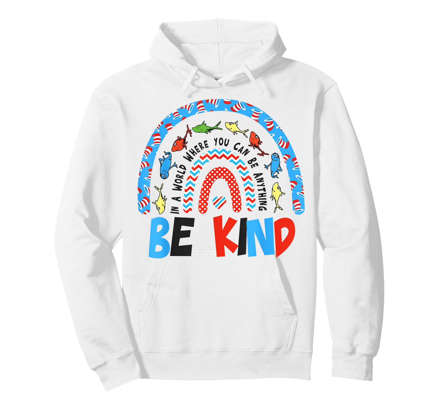 Autism Awareness Be Kind Why Fit in Doctor Teacher Cat Hat T-Shirt - Hoodie | White