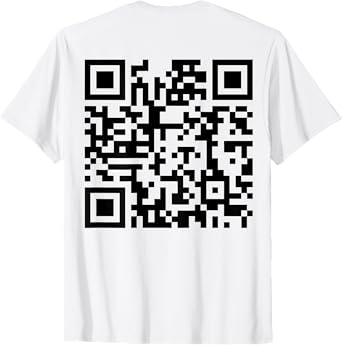 (On Back) Funny QR Fck You Code Middle Finger Saying Quote T-Shirt