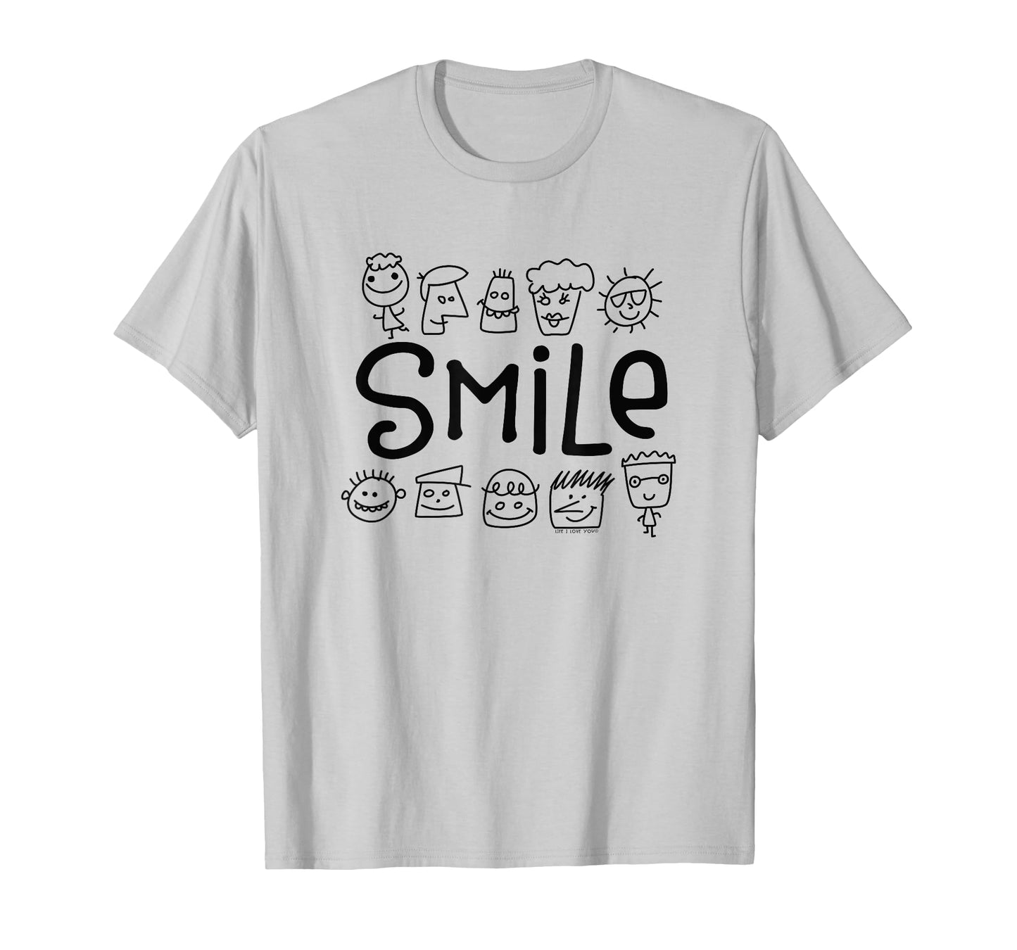 Smile with Funny Smiling Doodles Boys Girls Teachers T-Shirt