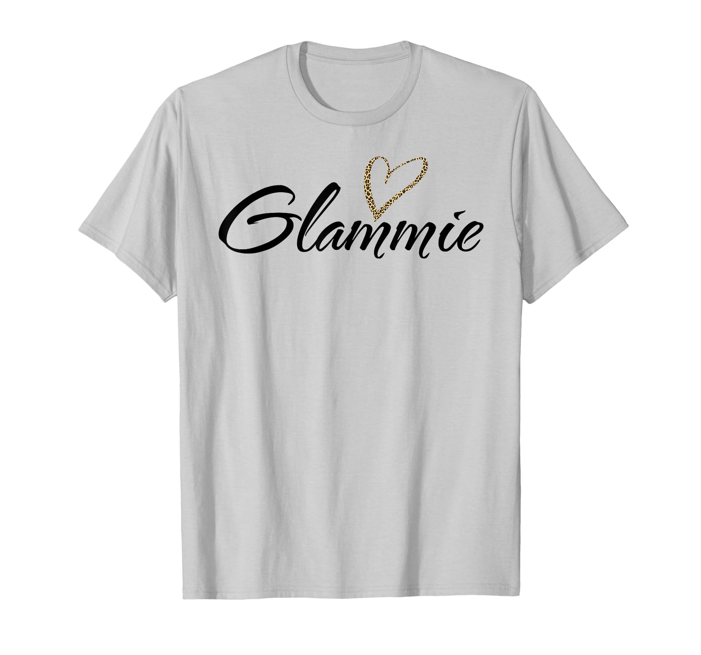 Glammie with Leopard Print Heart Fun Aunt Grandma Mom Gift T-Shirt