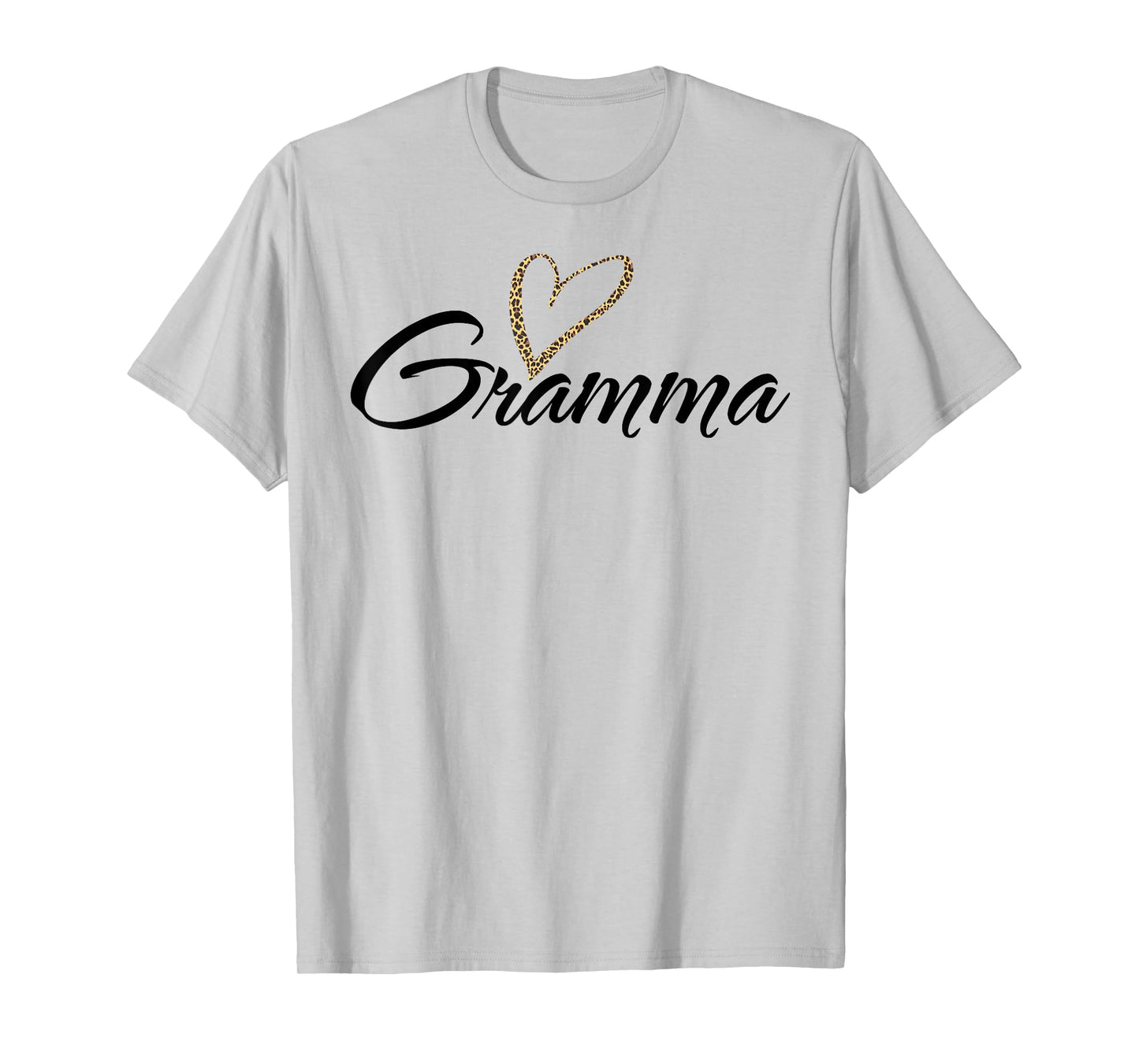 Gramma with Leopard Print Heart Fun Aunt Grandma Mom Gift T-Shirt