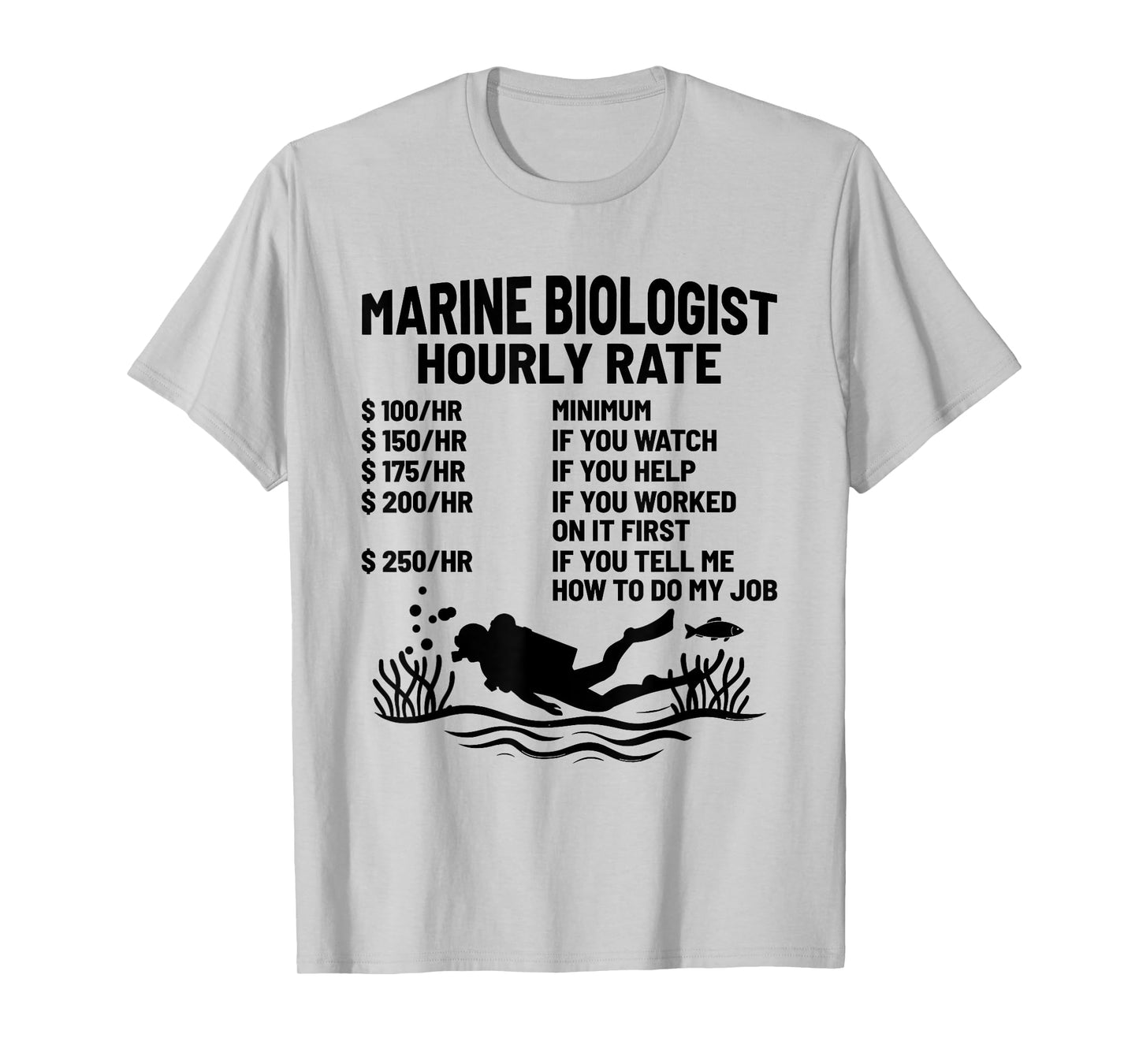 Marine Biologist Hourly Rate Biology Biologists T-Shirt