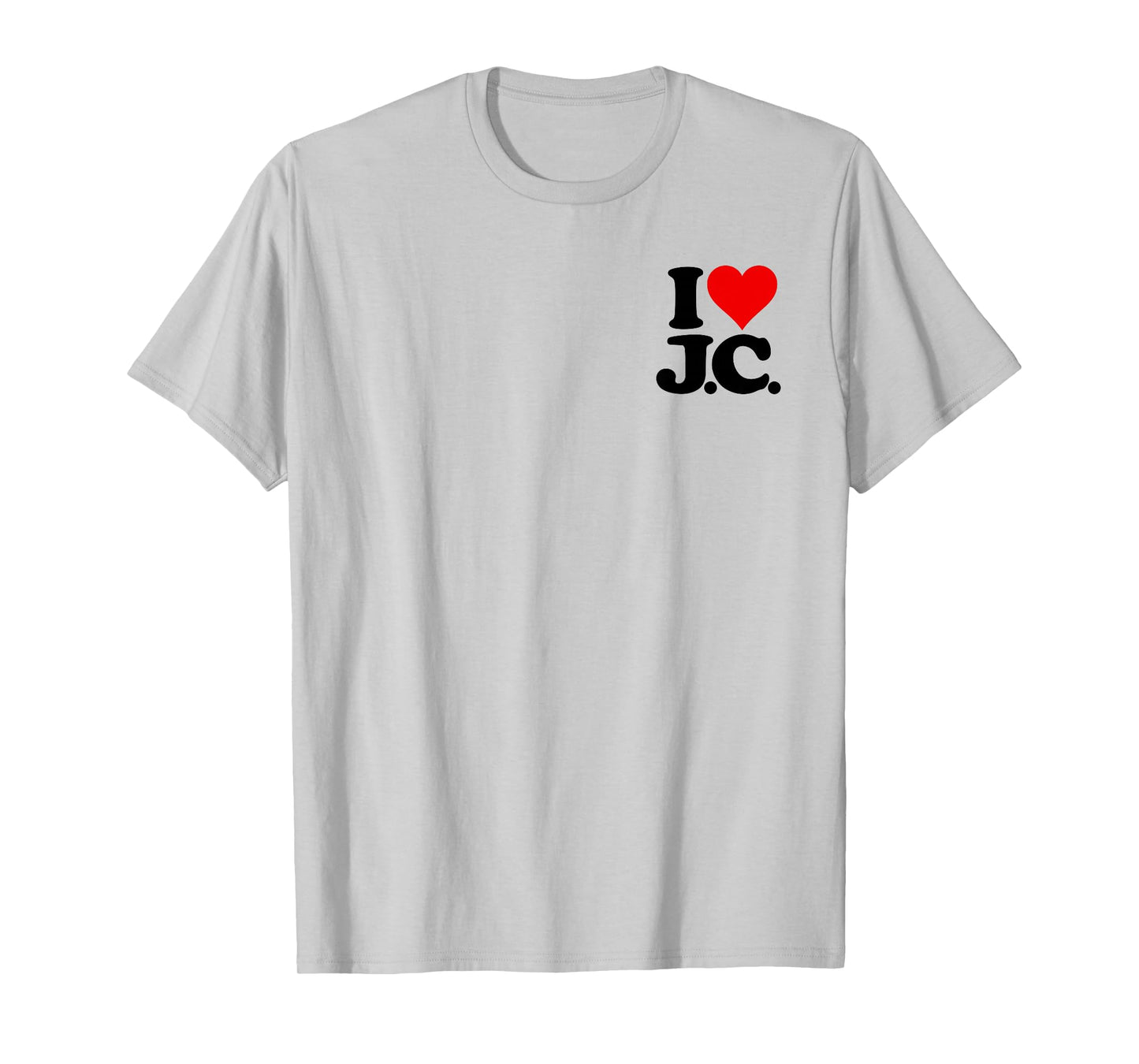 I LOVE HEART J.C. JC J C INITIALS NAME ON A TEE T-Shirt
