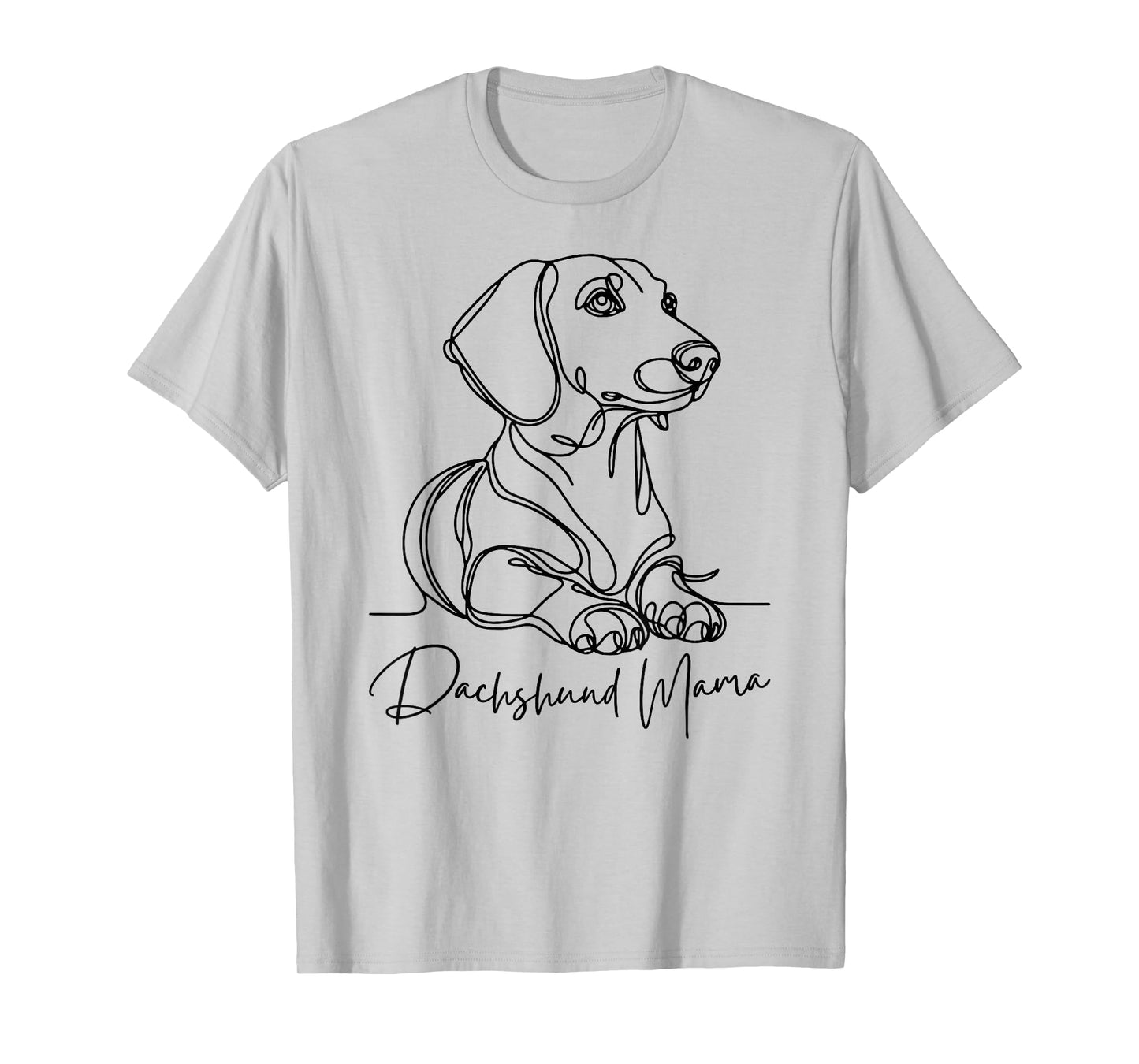 Dachshund Mama Dachshund Mom Line Art Wiener Dog Artistic T-Shirt