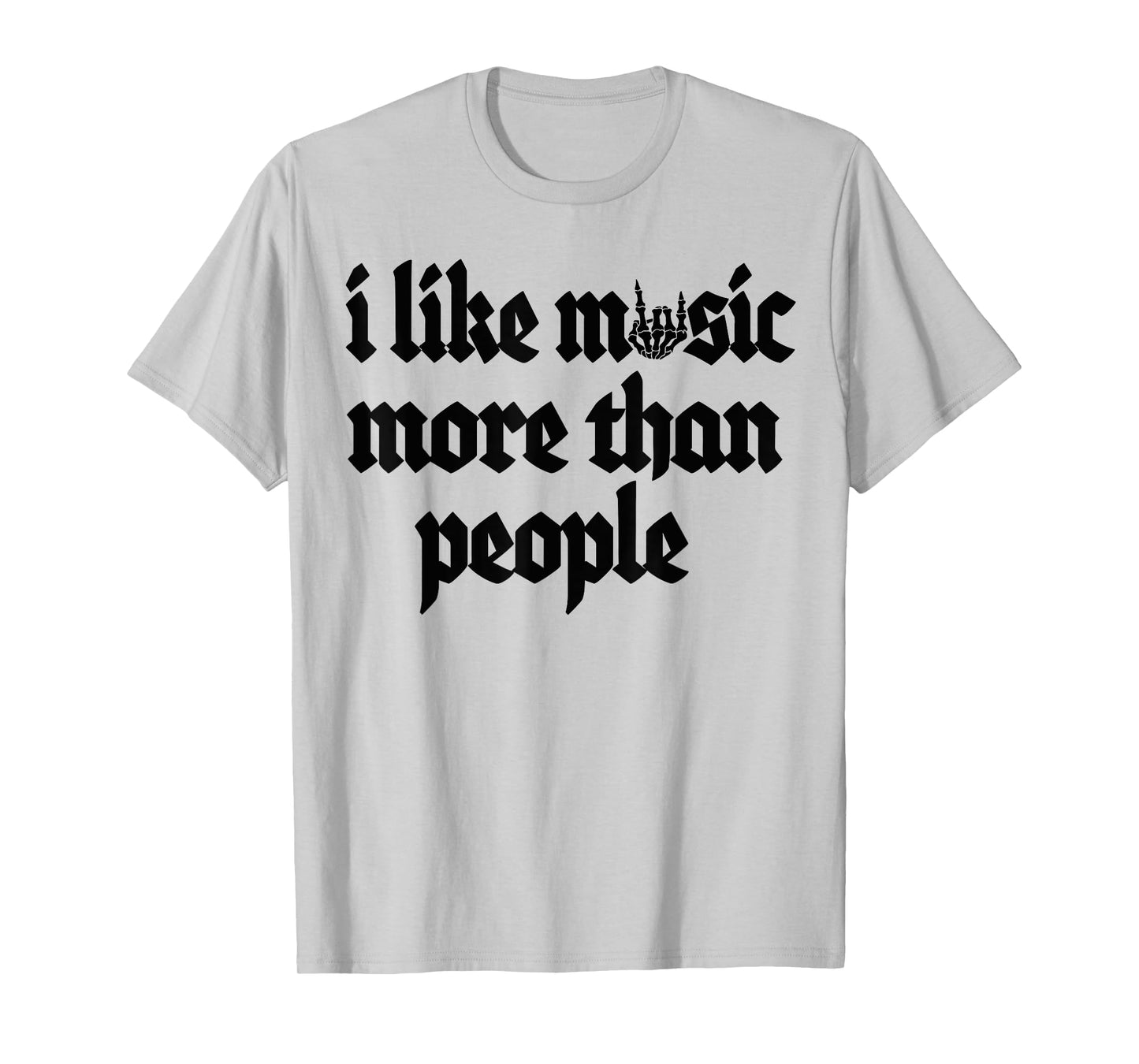 I Like Music More Than People Art Simple Music Mood T-Shirt