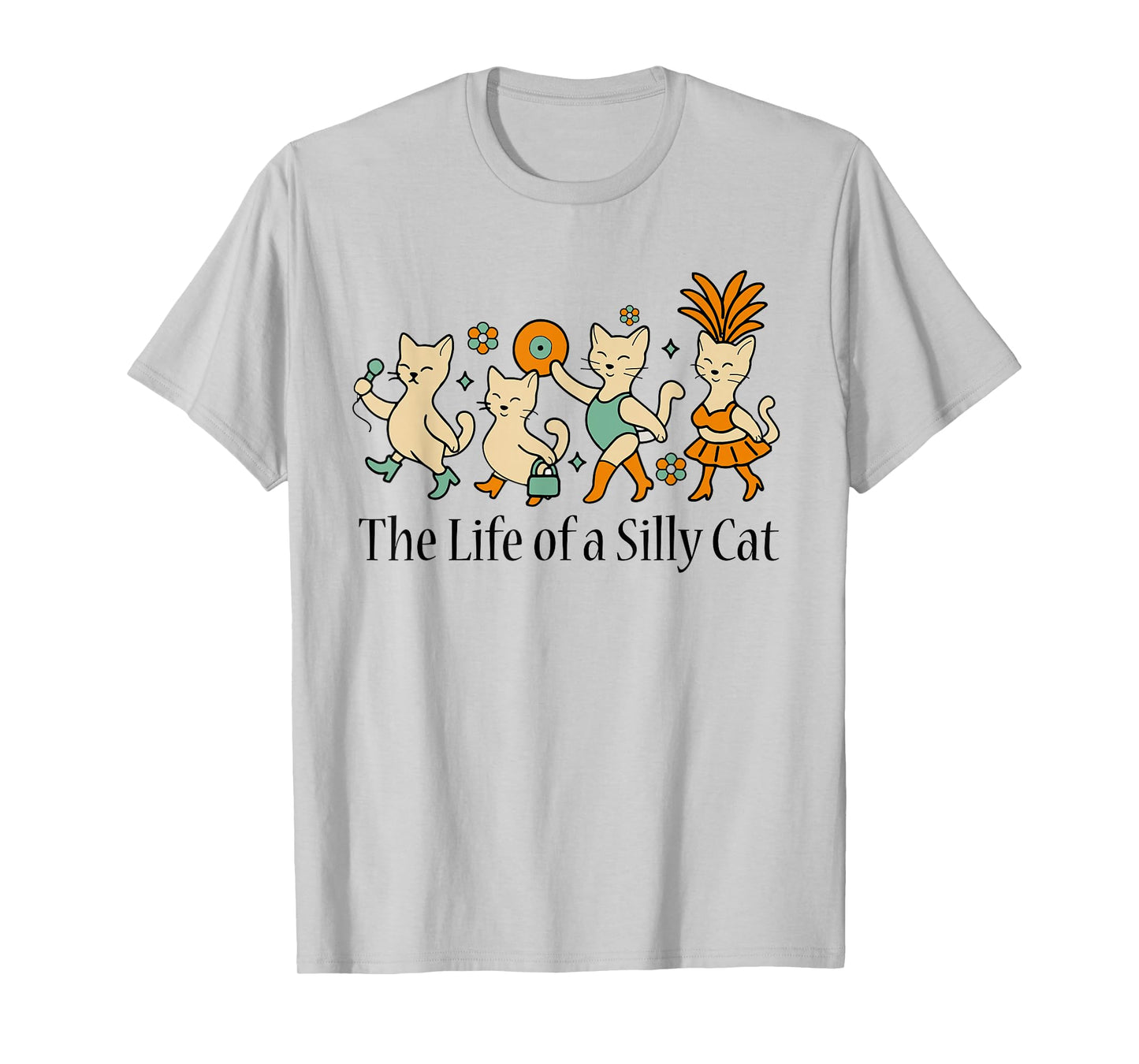 Funny Cat Era The Life of a Silly cat Meme Show Girl T-Shirt