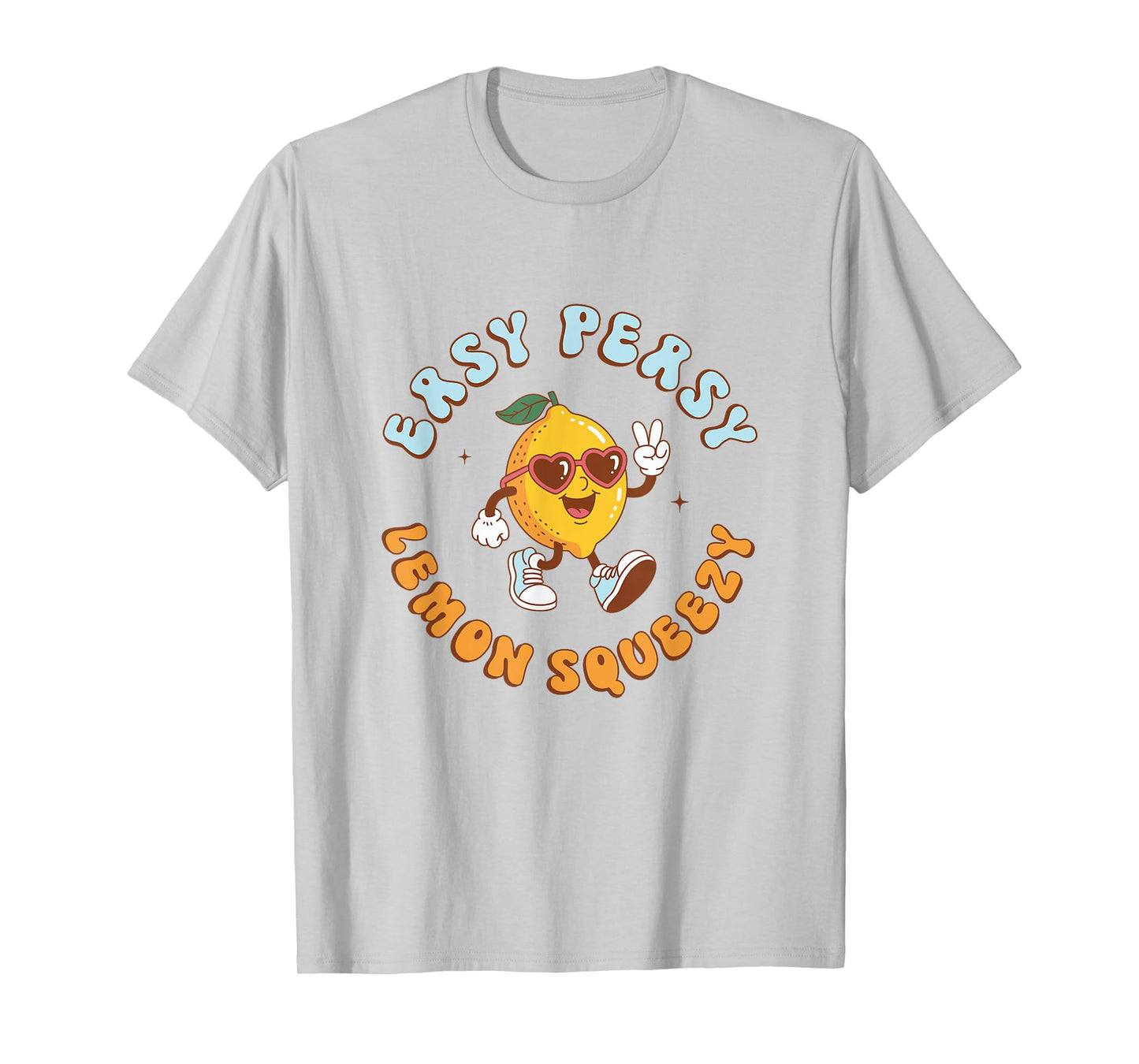 Funny Easy Peasy Lemon Squeezy Retro Summer Vacation T-Shirt