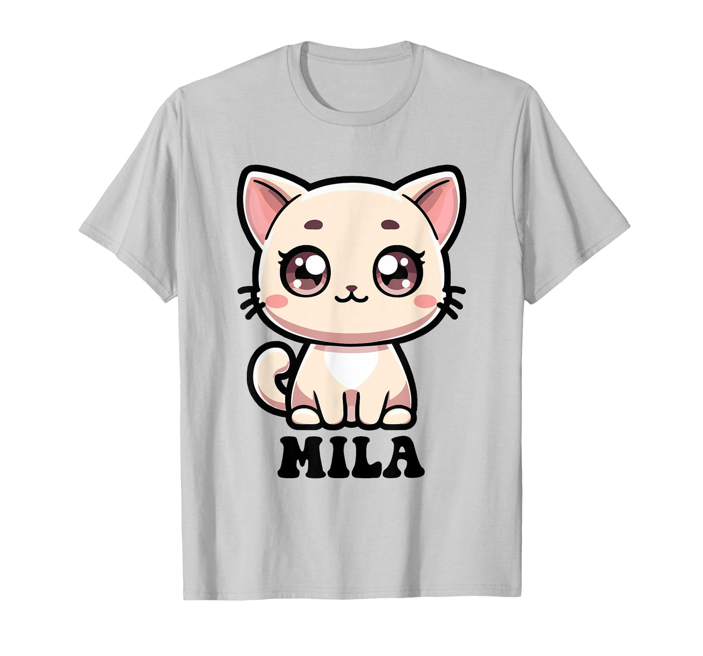 Mila Cute Kitty Cat Design for Girls Name Mila T-Shirt