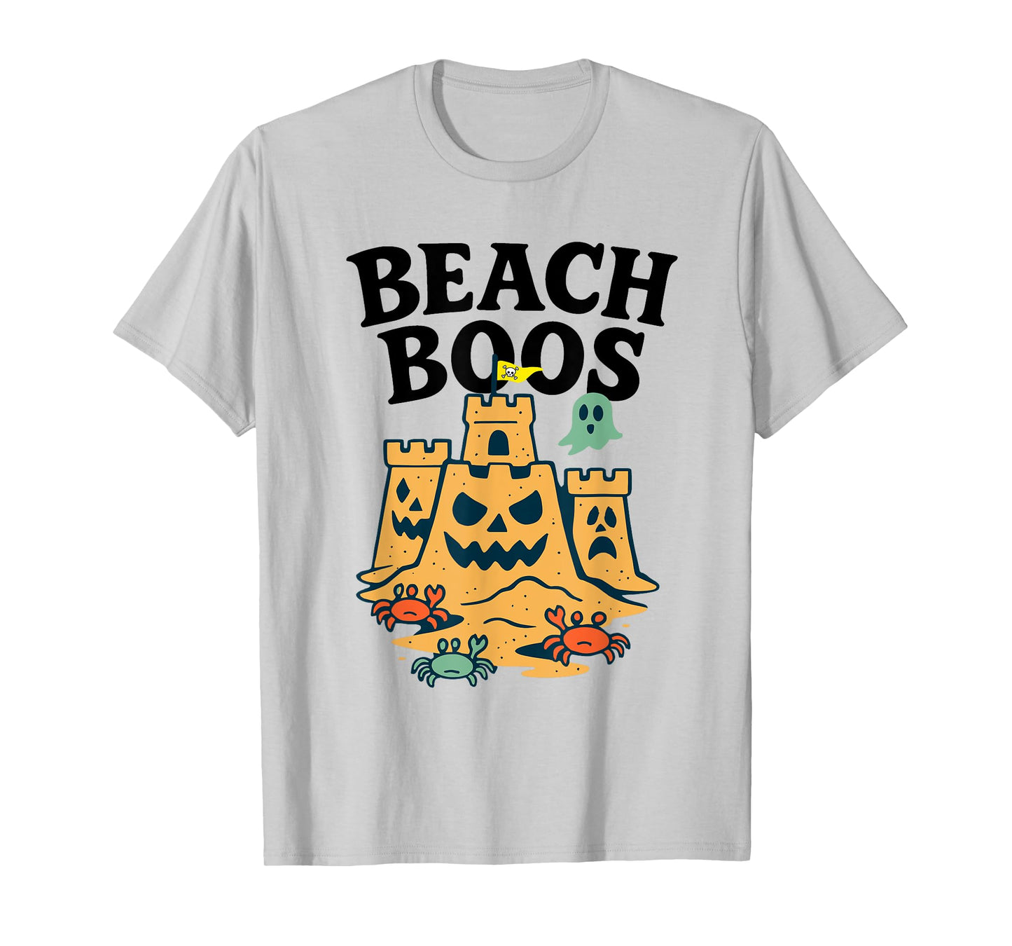 Halloween Beach Boos Sandcastle Ghost Crabs Spooky T-Shirt