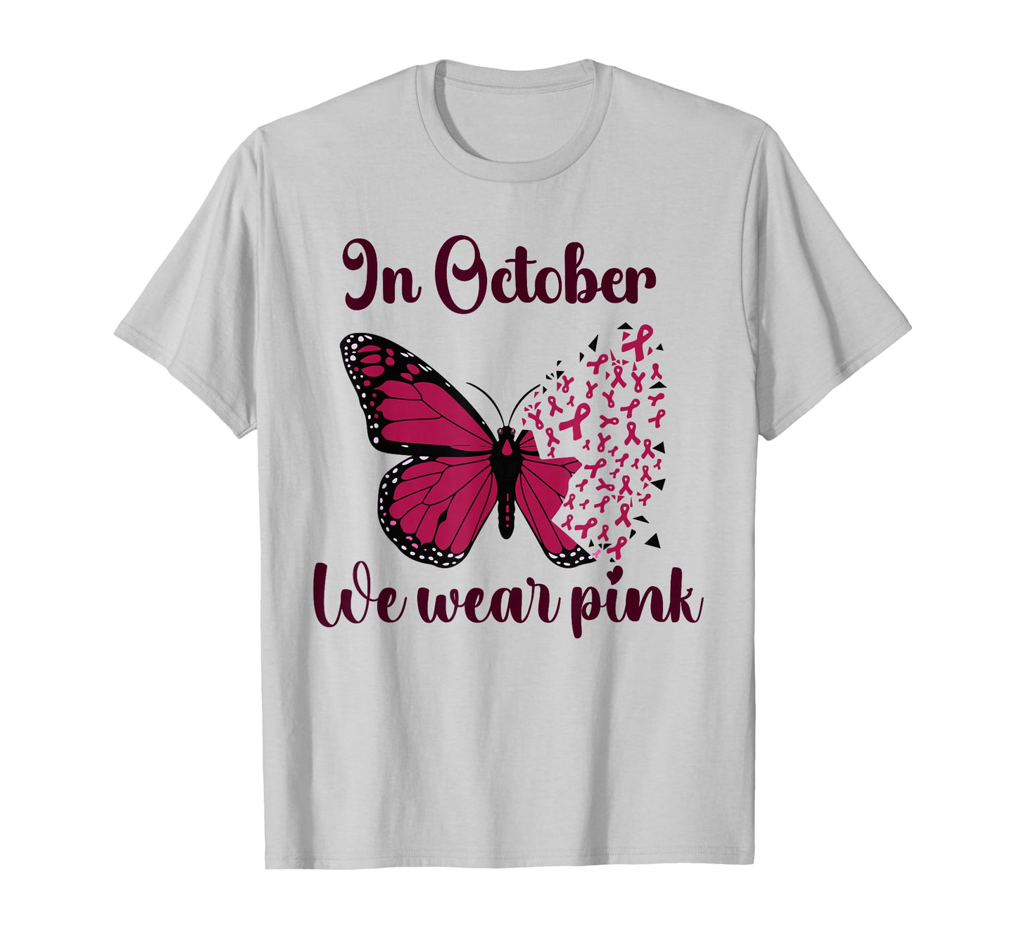 Halloween In October We Wear Pink Breast Cancer Awareness T-Shirt