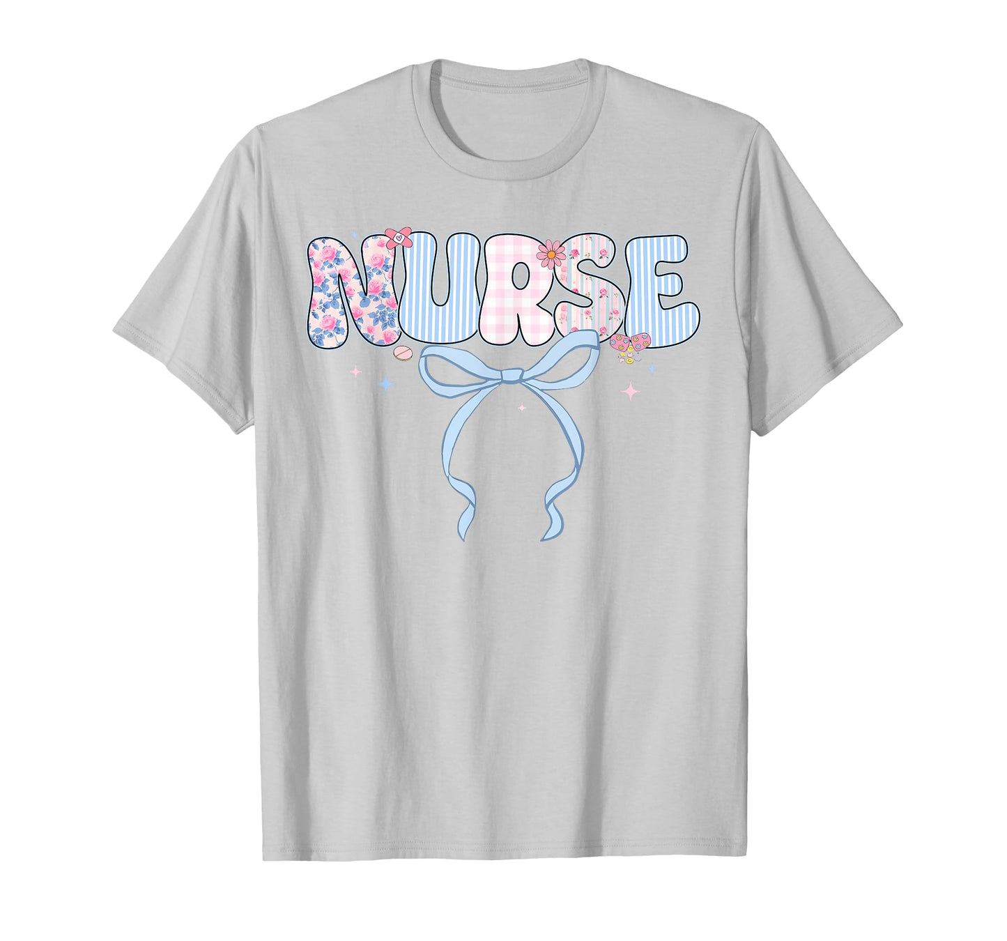 Nurse Coquette Bow Floral Nurse Life Nursing Healthcare T-Shirt