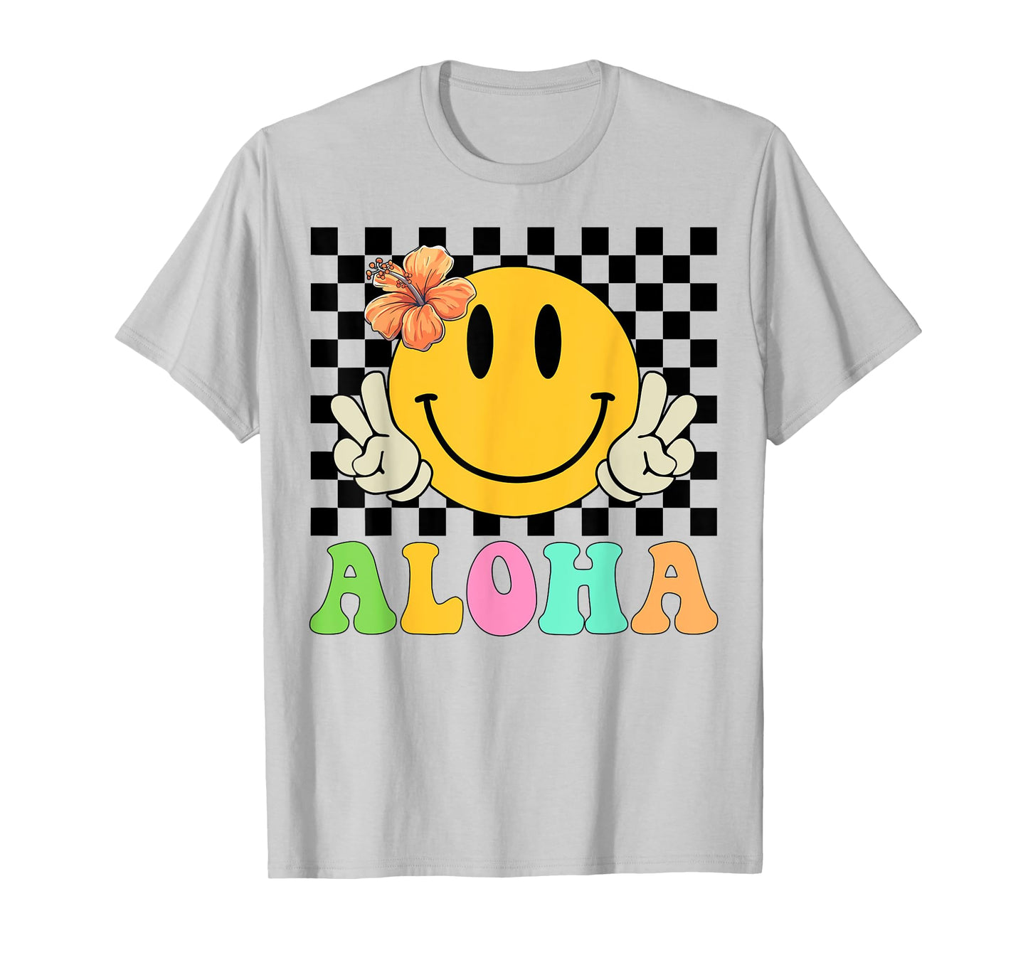 Aloha Shirt Happy Face Vacation Men Women Kids Hawaiian T-Shirt