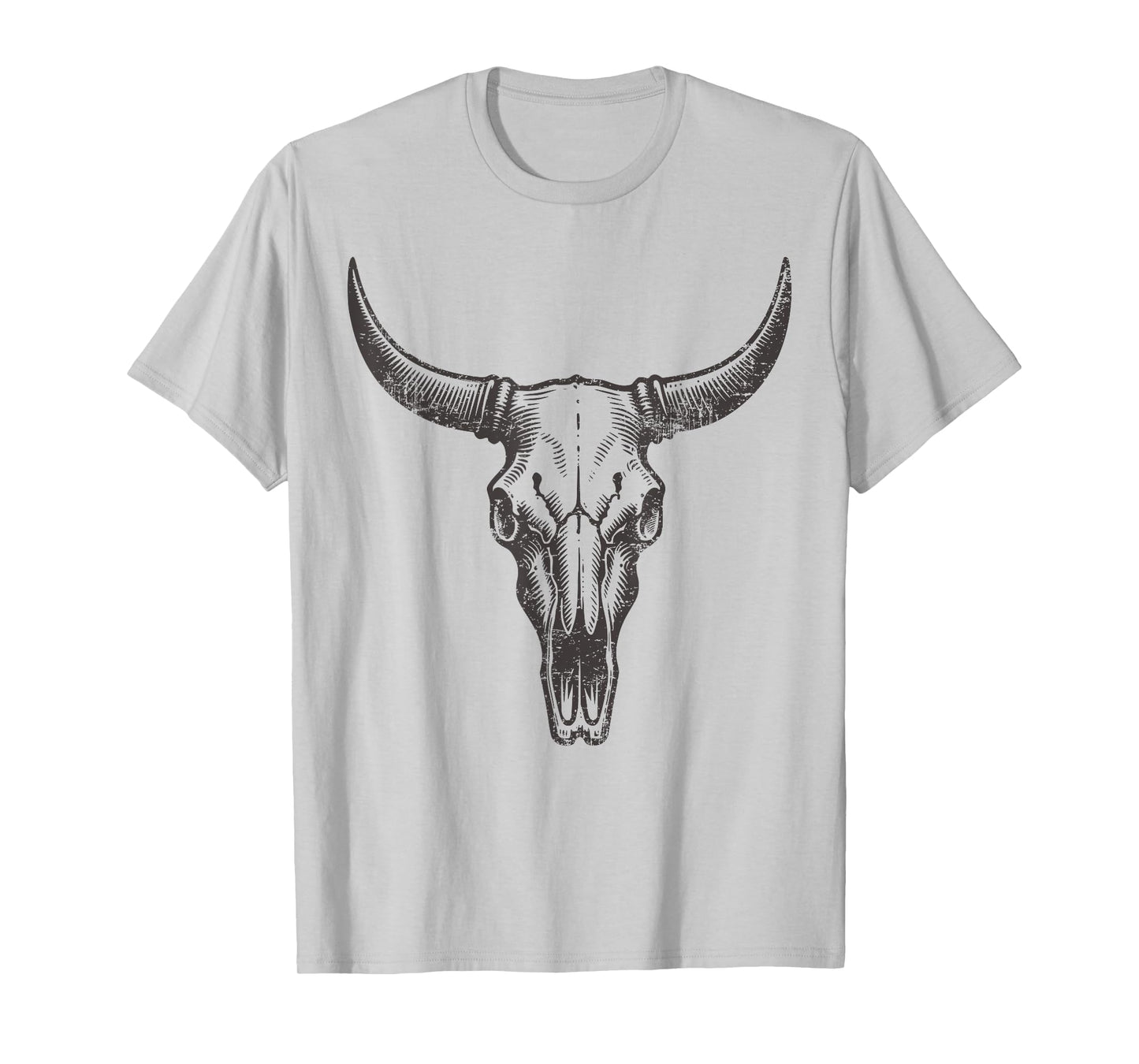 Vintage Western Cow Skull Rustic Country Men Women Graphic T-Shirt