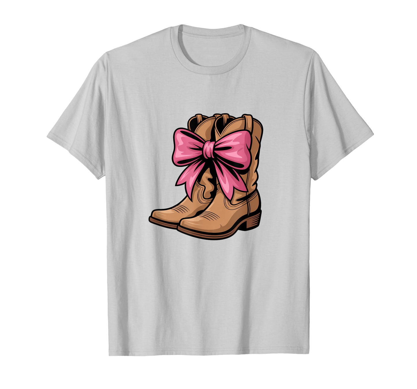 Cowboy Cowgirl Country Boots Pink Bow Kids Sweet T-Shirt
