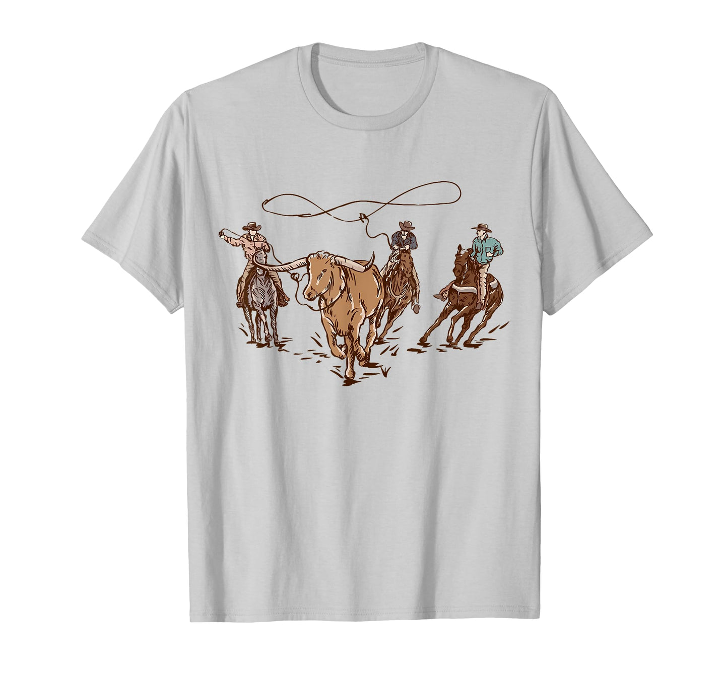 Vintage Cowboy Rodeo Bull Roping Western Country Ranching T-Shirt