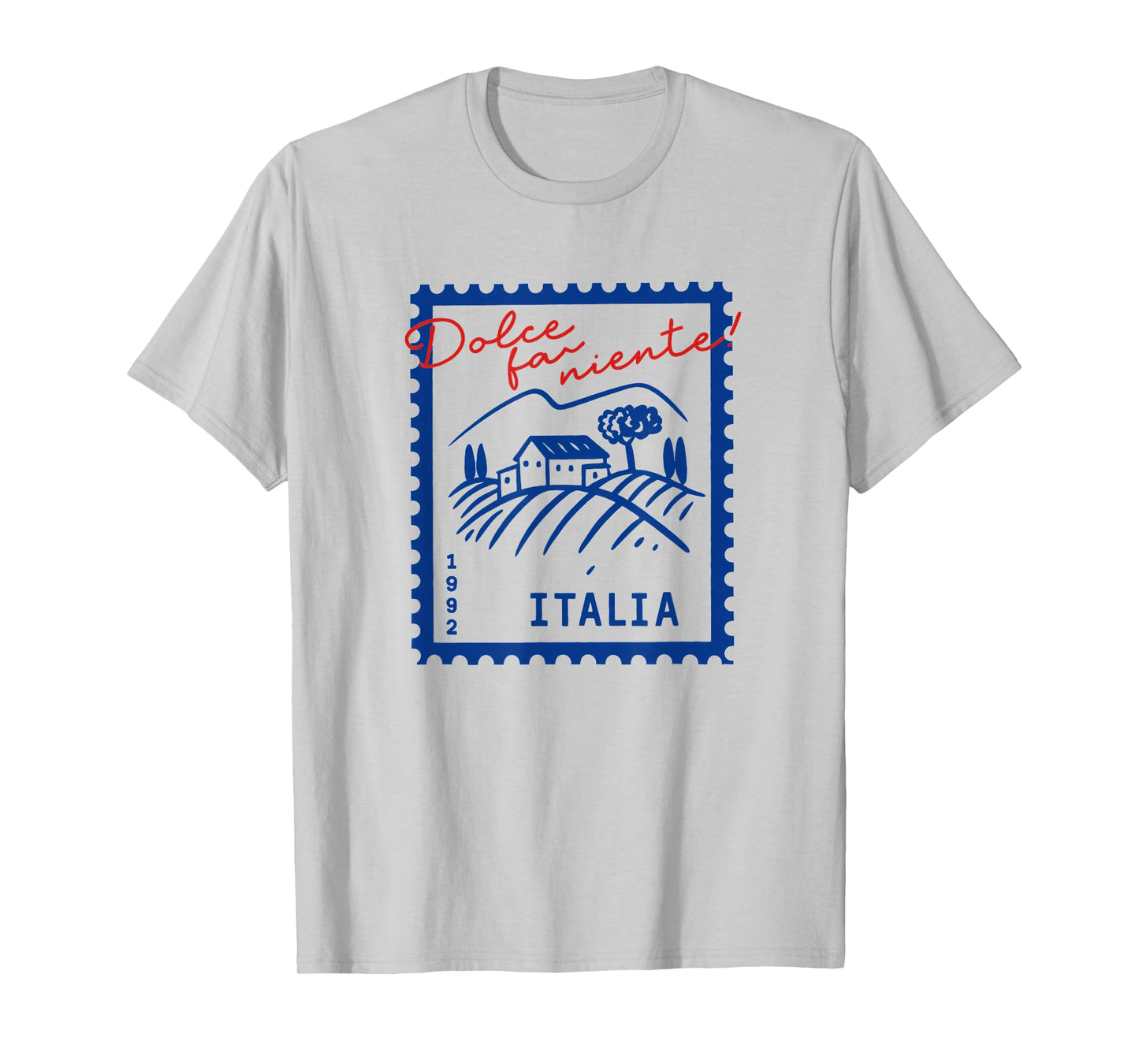 Dolce Far Niente Post Stamp Embracing Italian Way of Life T-Shirt