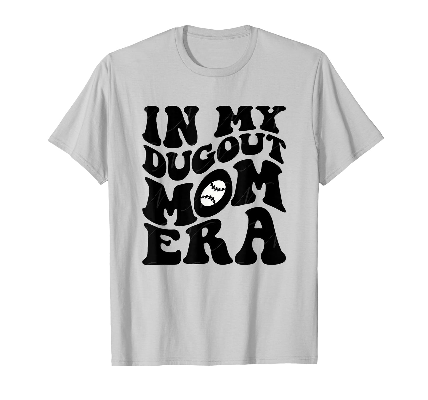 Groovy In My Dugout Mom Era Funny Baseball Mother's Day T-Shirt
