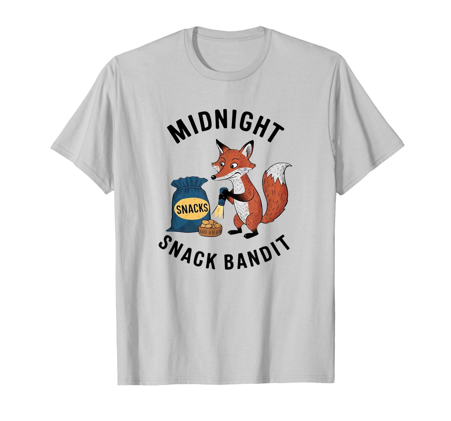 Midnight Snacks Bandit Funny Food Lover Snack Time Product T-Shirt