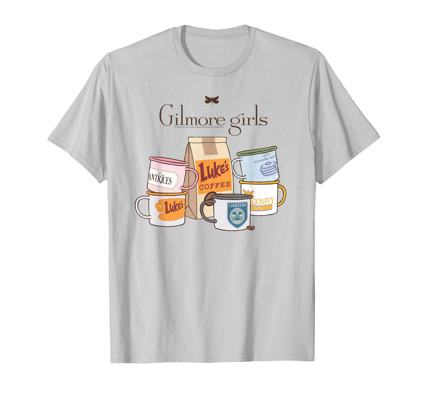 Gilmore Girls Coffee and Mugs with Logo TV Show T-Shirt