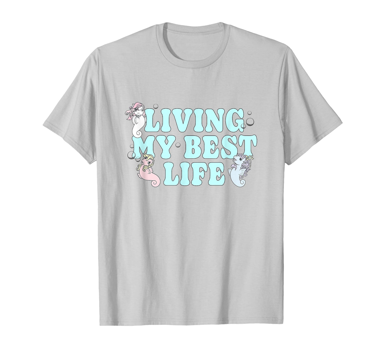 My Little Pony Living My Best Life Cute Seaponies Chest Logo T-Shirt