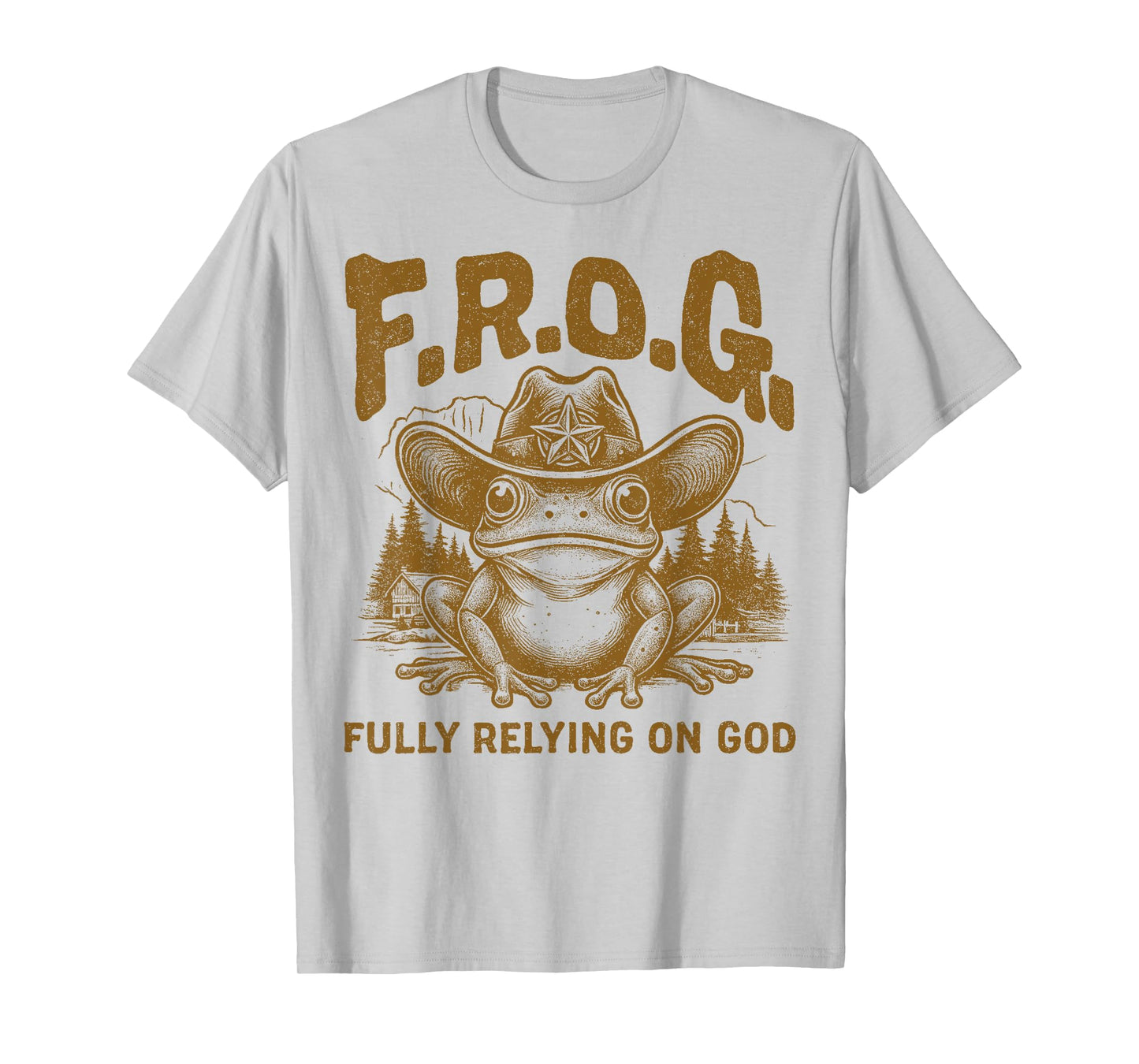 F.R.O.G. Fully Relying On God Cowboy Frog Church T-Shirt