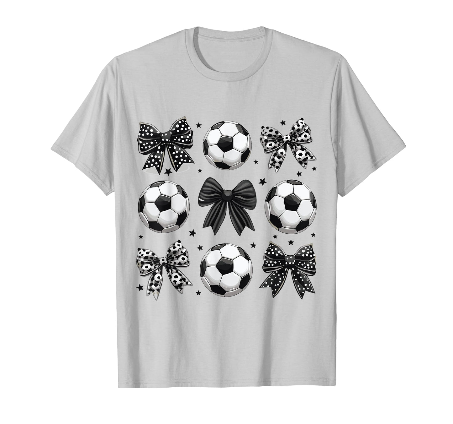 Retro Soccer Bow Game Day Mom Lover Sports Life Cute T-Shirt