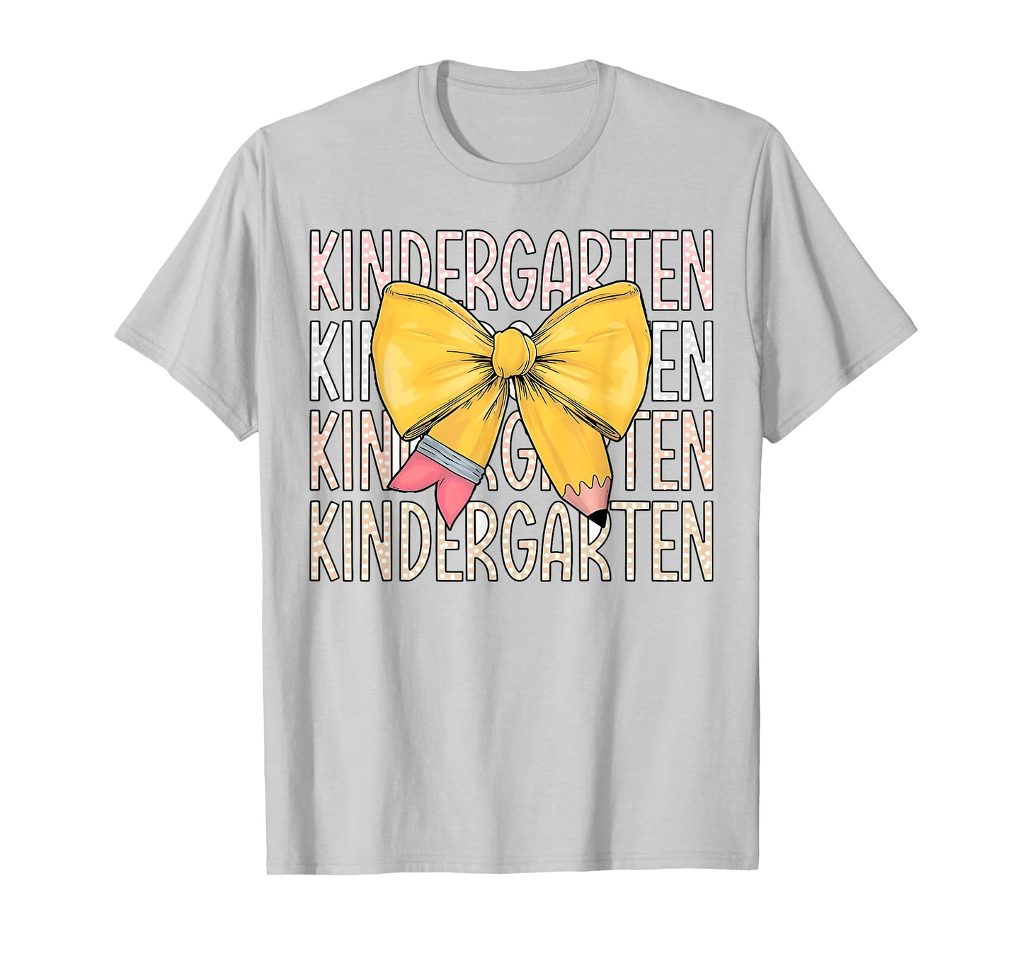 Hello Kindergarten Back To School Retro Cute Coquette Pencil T-Shirt