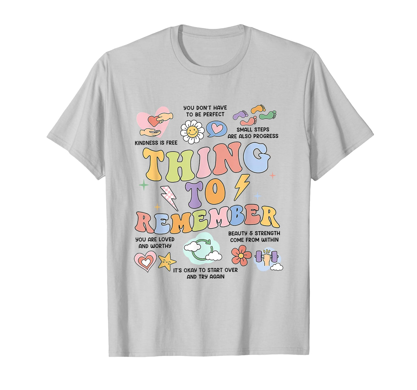 Mental Health Things to Remember CBT DBT Therapy Counseling T-Shirt