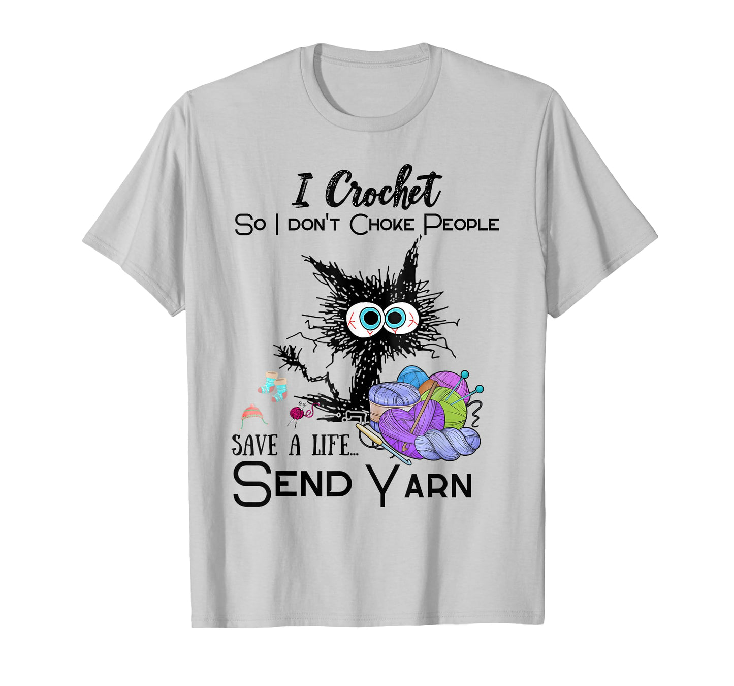 Crochet Save a Life Yarn Funny Design for Crafters T-Shirt