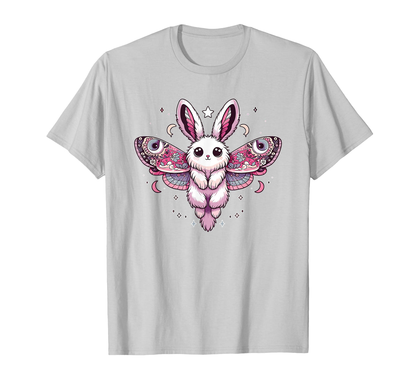 Kawaii Pastel Goth Cute Creepy Bunny Moth T-Shirt