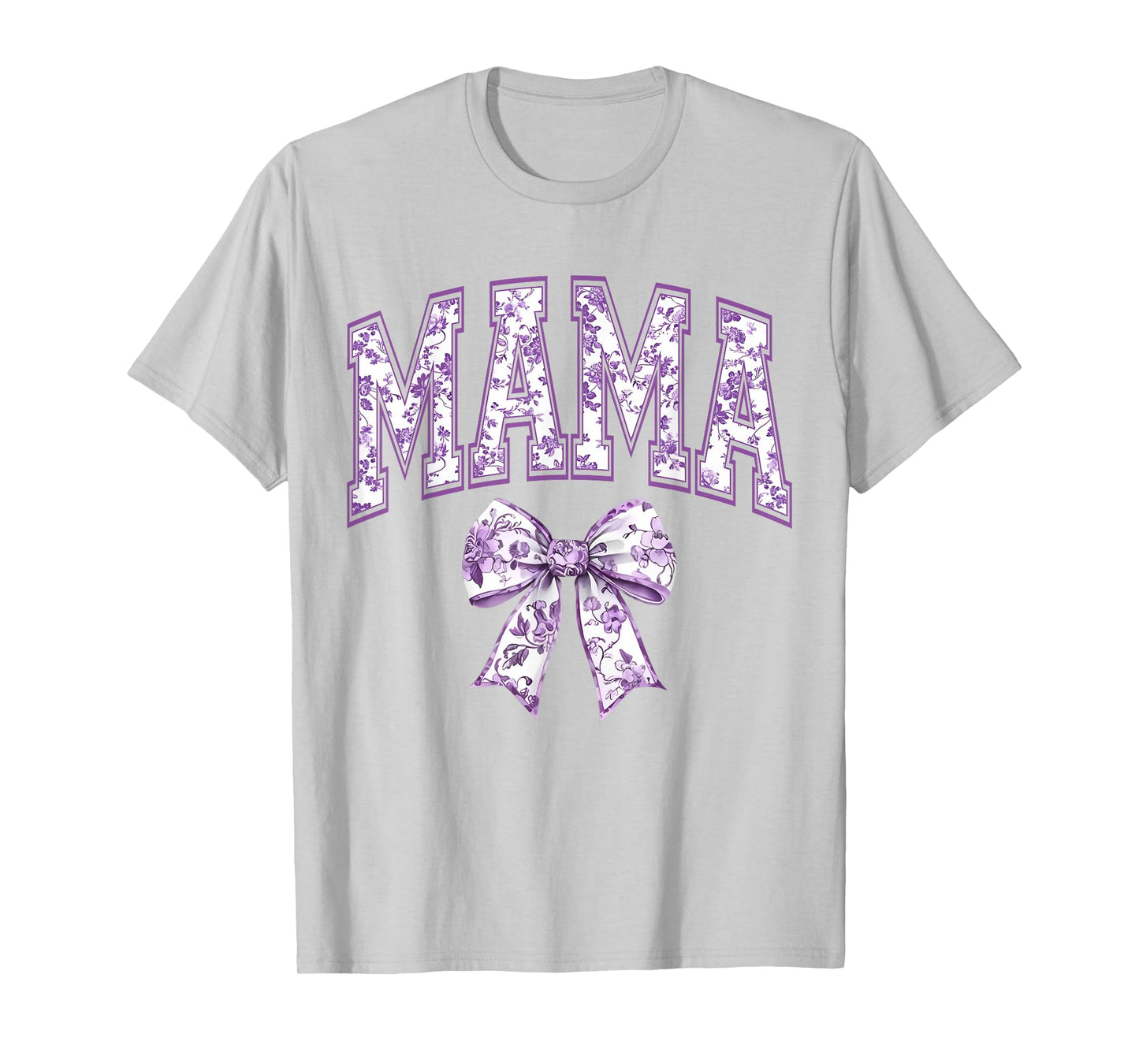 Groovy Mama Coquette Bow Purple Floral Mother's Day Mom Life T-Shirt