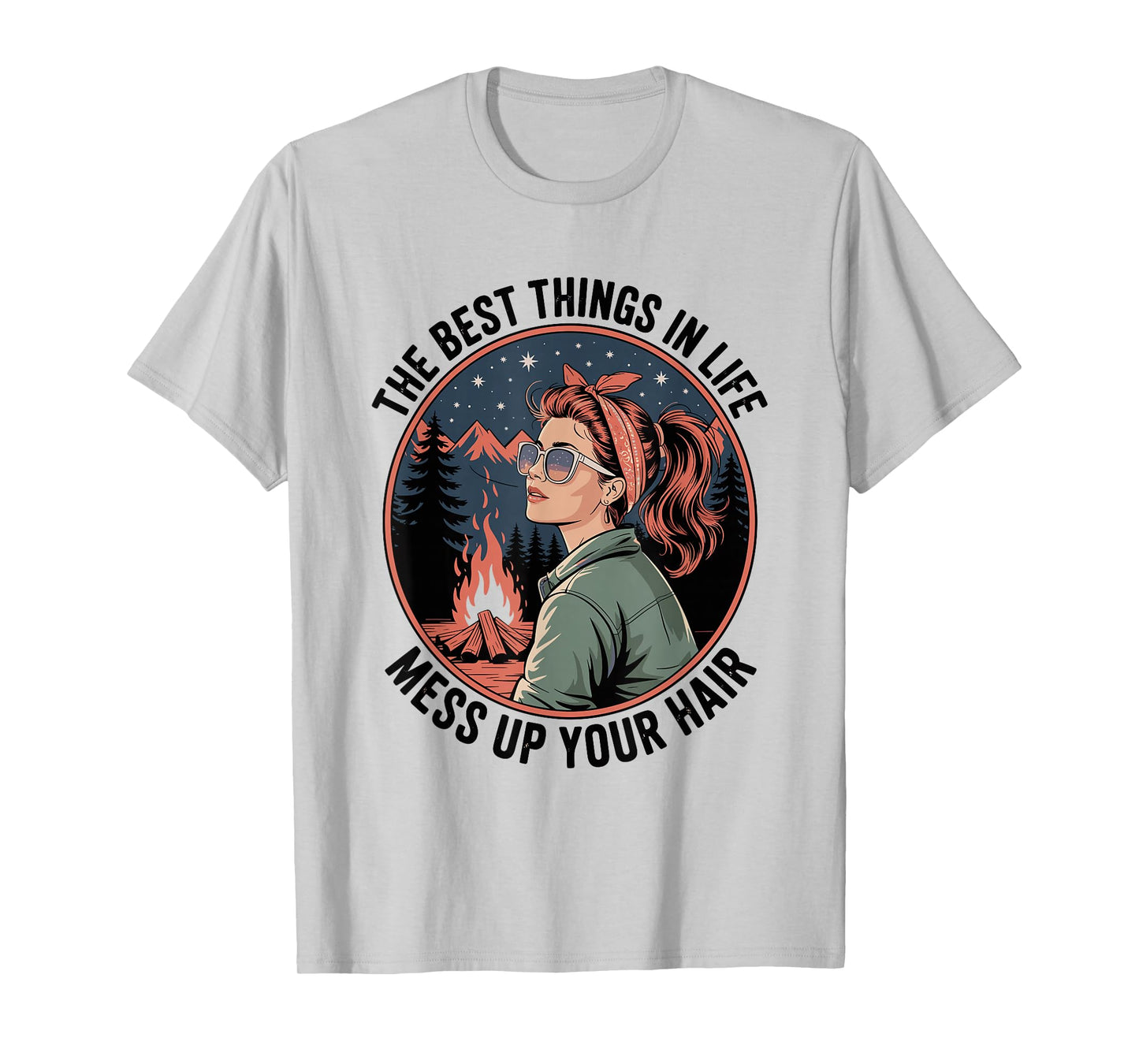 Women Motorcycle The Best Things in Life Mess Up Your Hair T-Shirt
